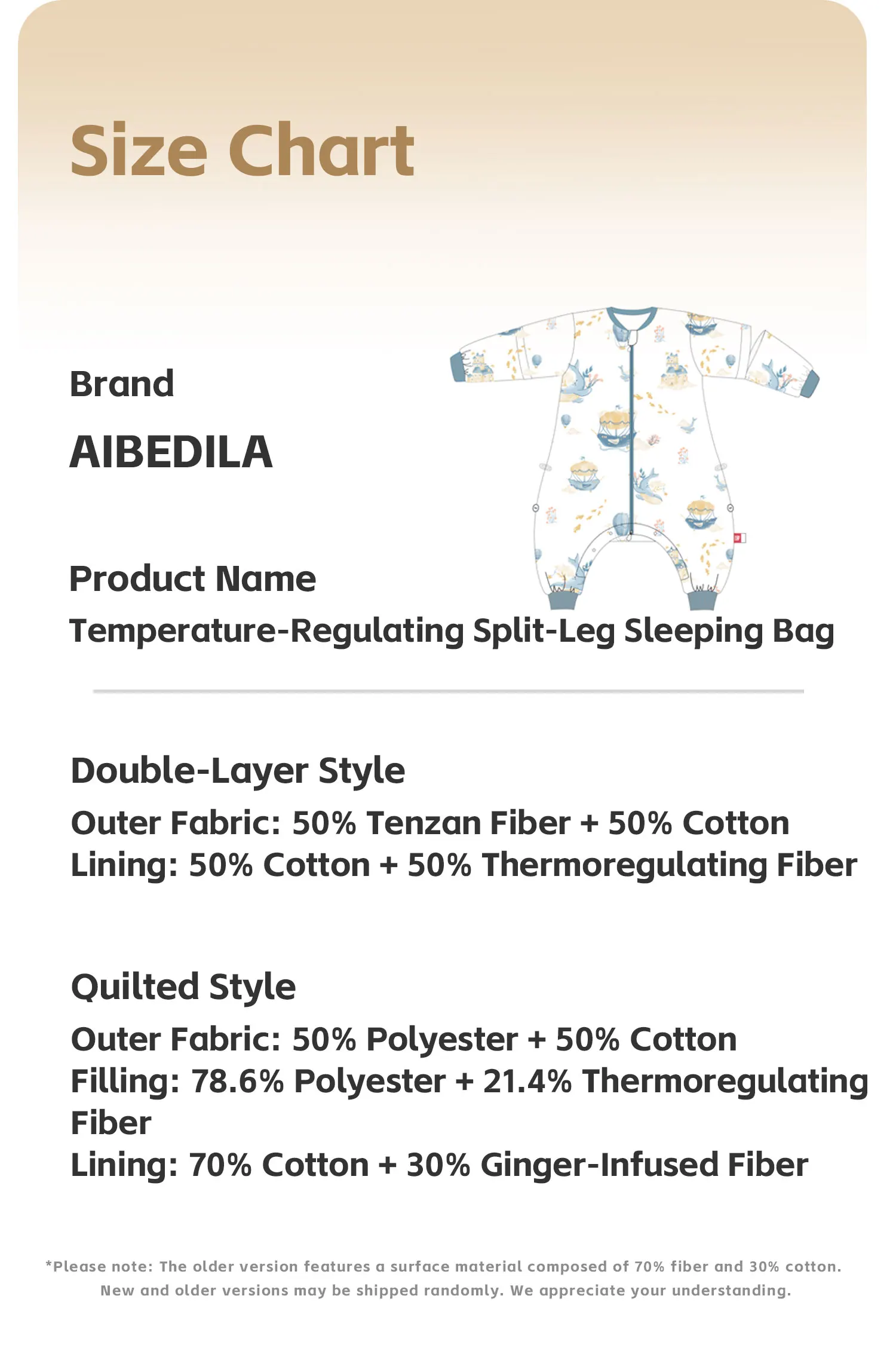 AIBEDILA Baby Sleep Sack Soft Cozy Infant Sleeping Bag Super Warm Quilted Wearable Blanket with Removable Sleeves 6M-7Y Boy/girl