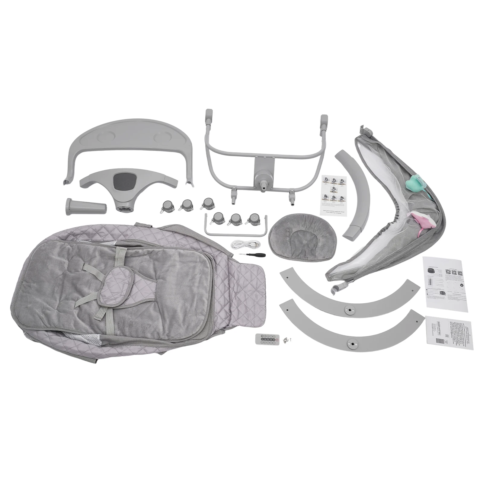 Bluetooth Baby Cradle for Toddlers Baby Strollers 20kg Load Bearing Capacity with Remote Control for Children Aged 0-18 Months