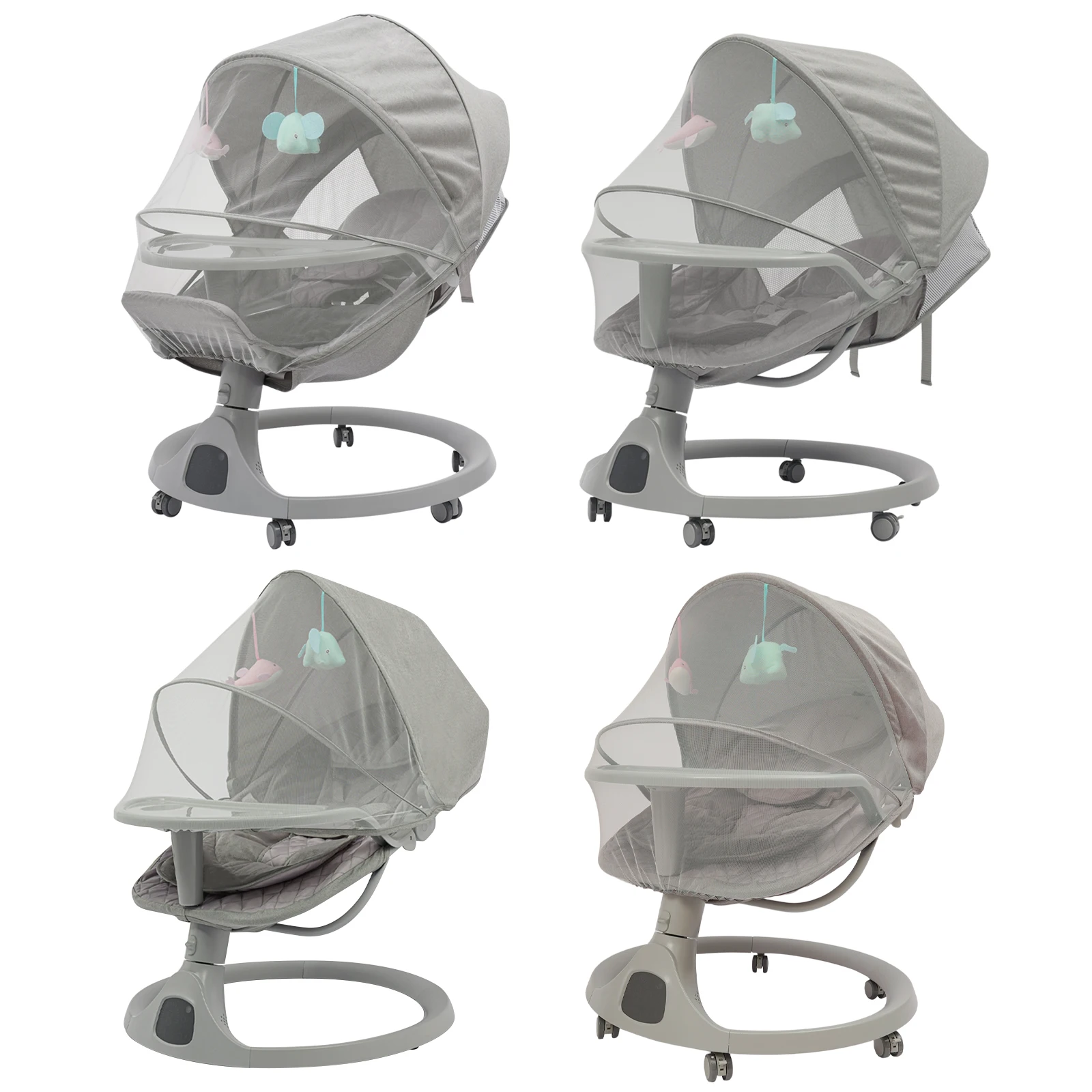 Bluetooth Baby Cradle for Toddlers Baby Strollers 20kg Load Bearing Capacity with Remote Control for Children Aged 0-18 Months