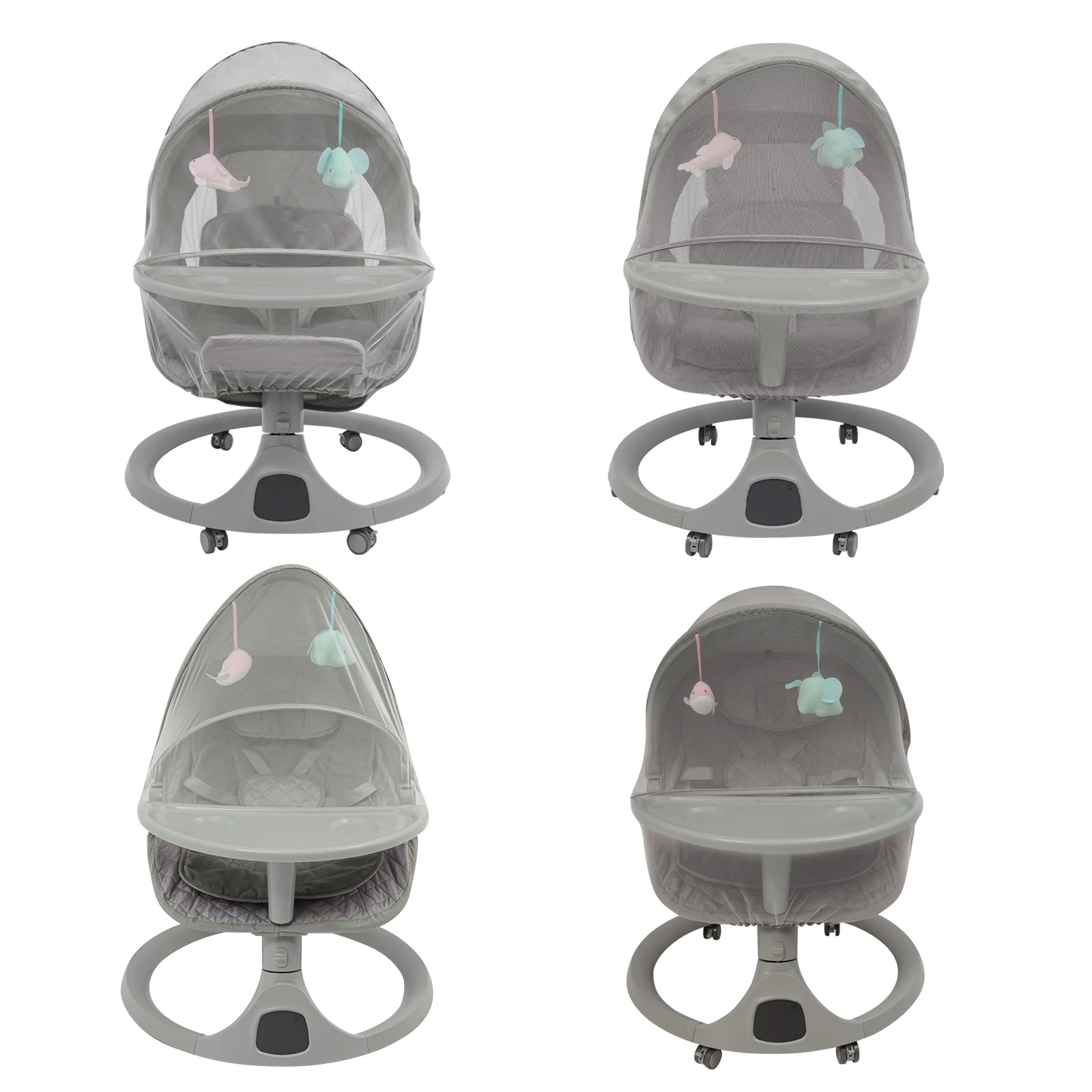 Bluetooth Baby Cradle for Toddlers Baby Strollers 20kg Load Bearing Capacity with Remote Control for Children Aged 0-18 Months