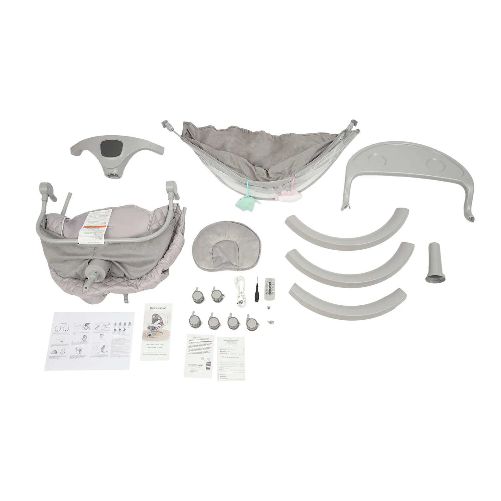 Bluetooth Baby Cradle for Toddlers Baby Strollers 20kg Load Bearing Capacity with Remote Control for Children Aged 0-18 Months