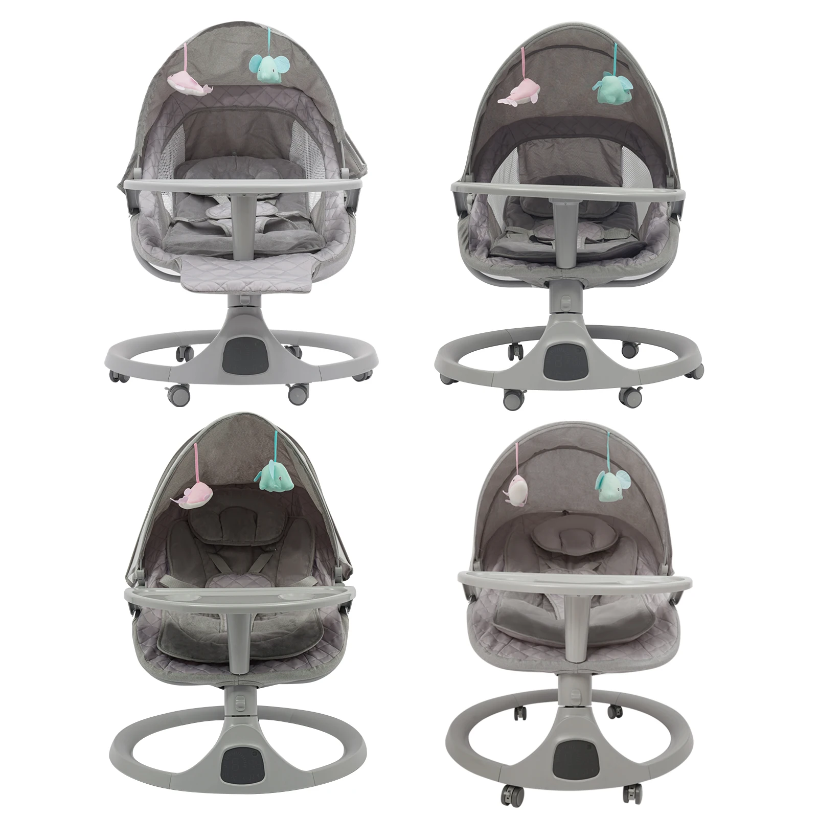 Bluetooth Baby Cradle for Toddlers Baby Strollers 20kg Load Bearing Capacity with Remote Control for Children Aged 0-18 Months