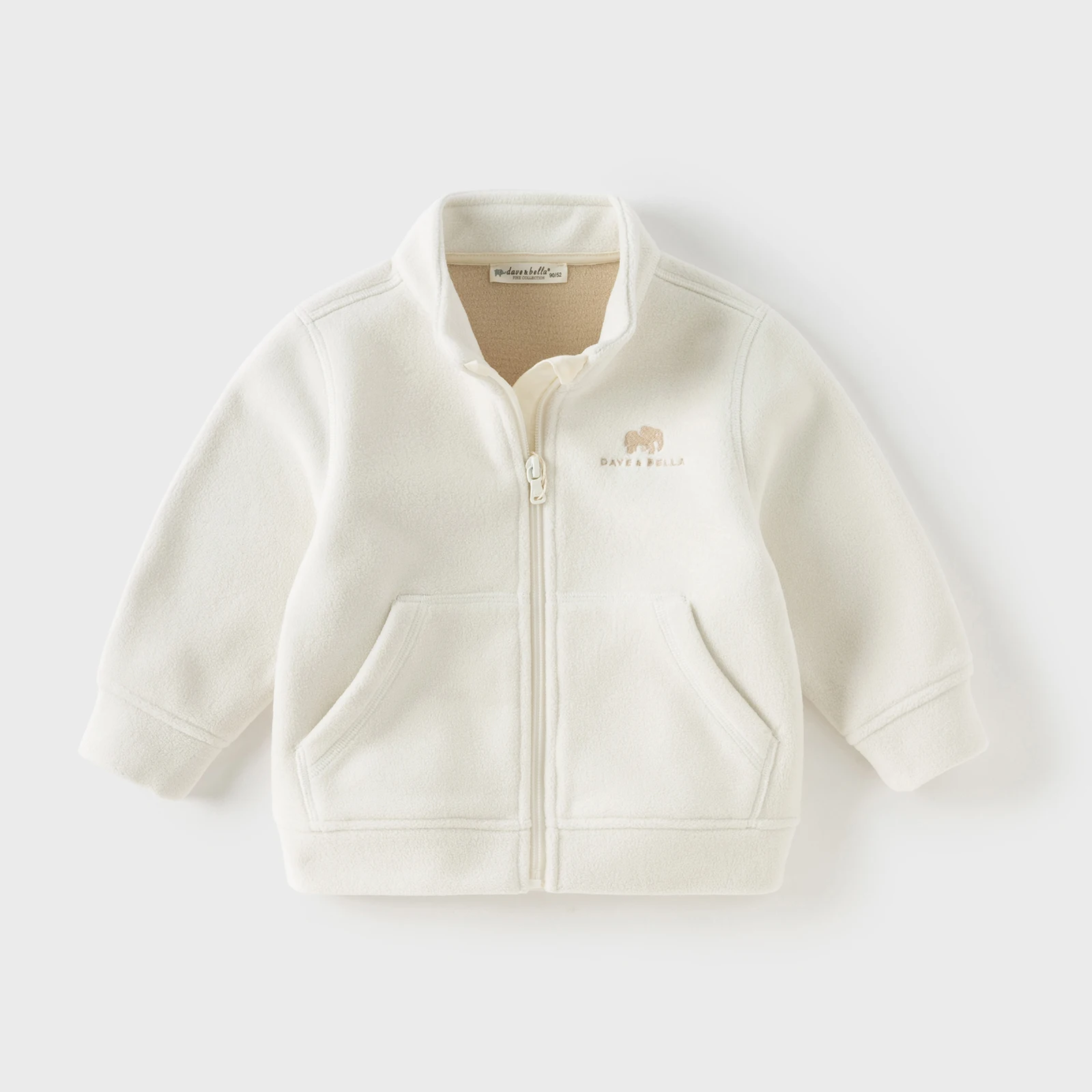 Dave Bella Boys Girls Baby Autumn Winter Fleece Coat Cardigan Fashion Casual Kids Jacket Top Comfortable Outdoor DB4237540-D