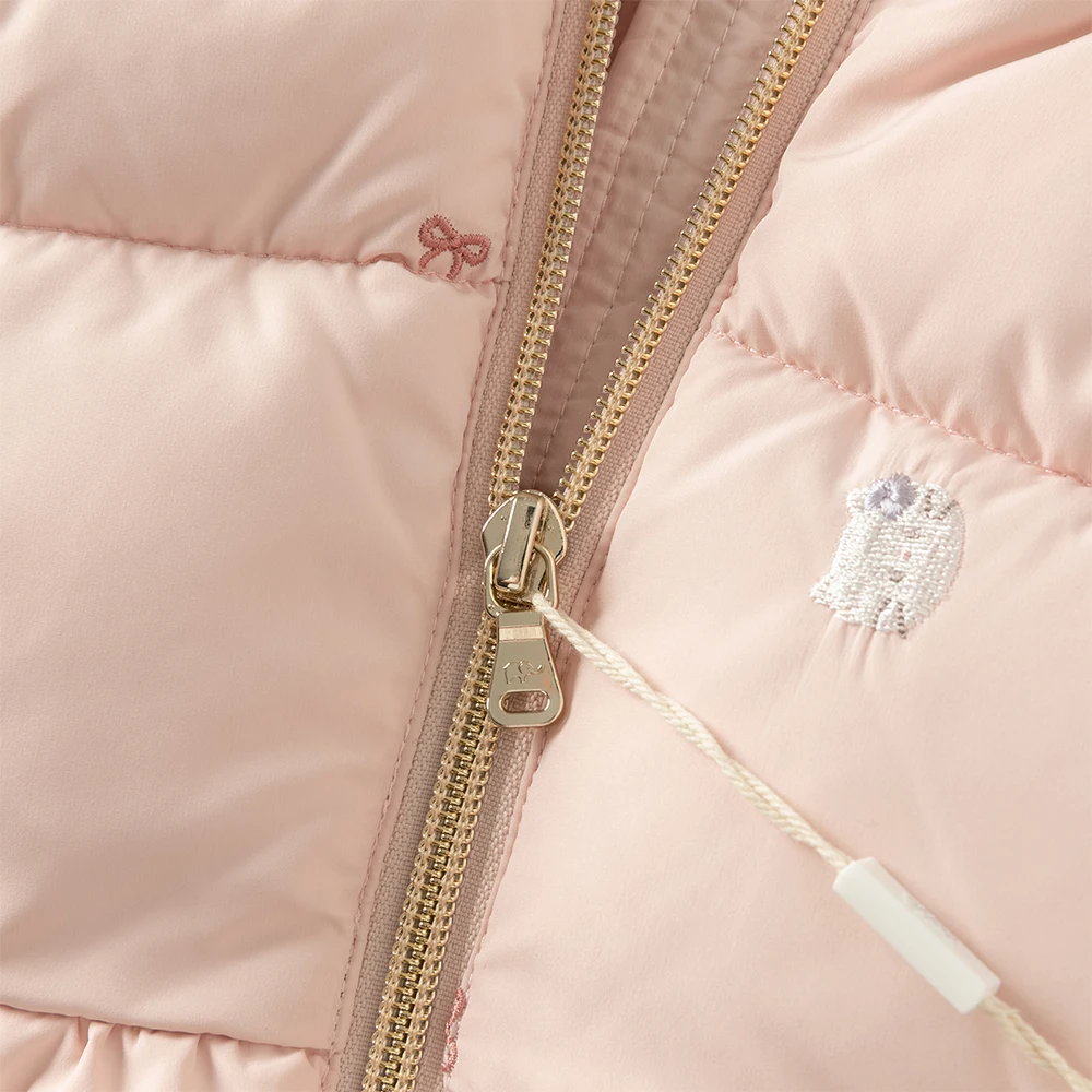 Dave Bella Girls Coat Autumn Winter Baby Velvet Hooded Fashion Overcoat Kids Thick Jacket Waterproof Children Clothing DB4254112