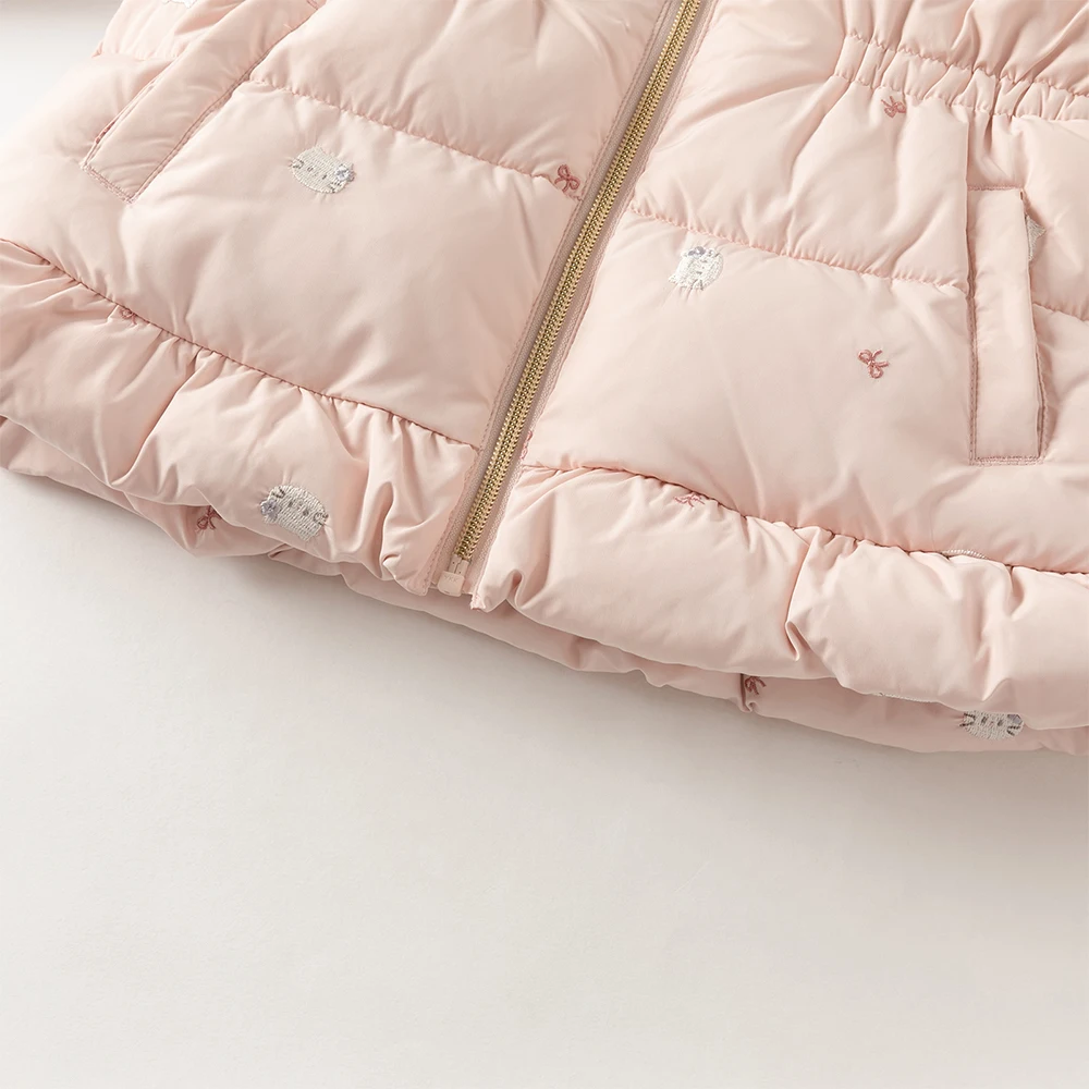 Dave Bella Girls Coat Autumn Winter Baby Velvet Hooded Fashion Overcoat Kids Thick Jacket Waterproof Children Clothing DB4254112
