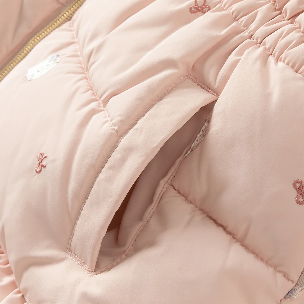 Dave Bella Girls Coat Autumn Winter Baby Velvet Hooded Fashion Overcoat Kids Thick Jacket Waterproof Children Clothing DB4254112