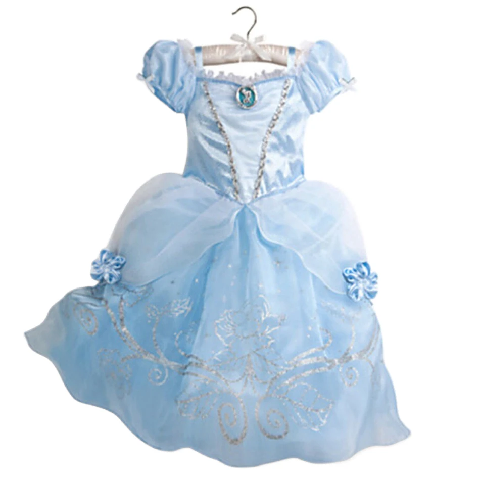Muababy Rapunzel Moana Elsa Anna Princess Dress Collection for Girls Holiday Halloween Carnival Party Outfit Kids Birthday Gifts