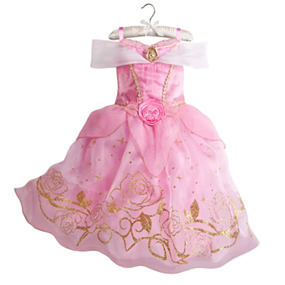 Muababy Rapunzel Moana Elsa Anna Princess Dress Collection for Girls Holiday Halloween Carnival Party Outfit Kids Birthday Gifts