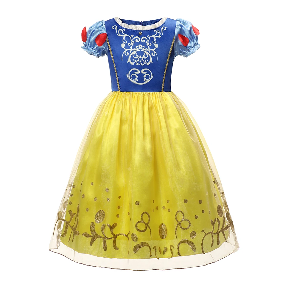 Muababy Rapunzel Moana Elsa Anna Princess Dress Collection for Girls Holiday Halloween Carnival Party Outfit Kids Birthday Gifts