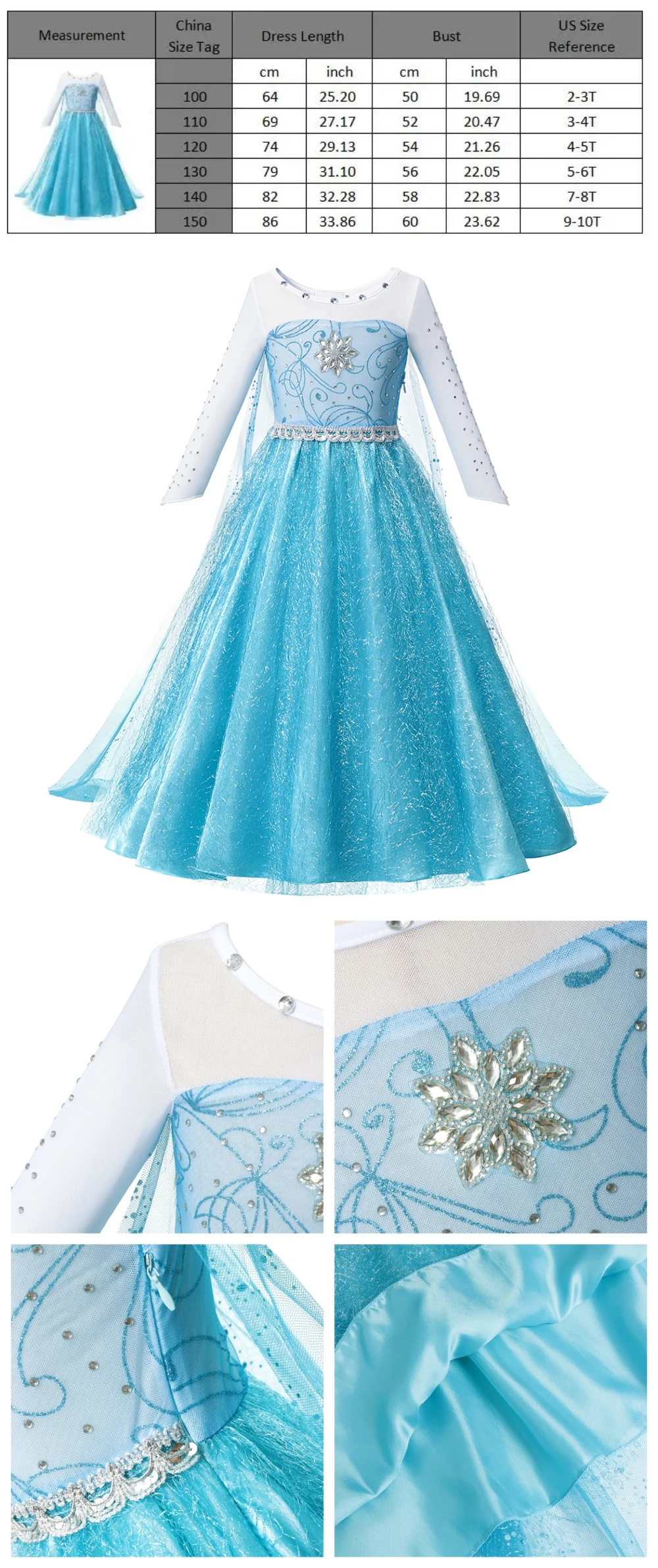 Muababy Rapunzel Moana Elsa Anna Princess Dress Collection for Girls Holiday Halloween Carnival Party Outfit Kids Birthday Gifts