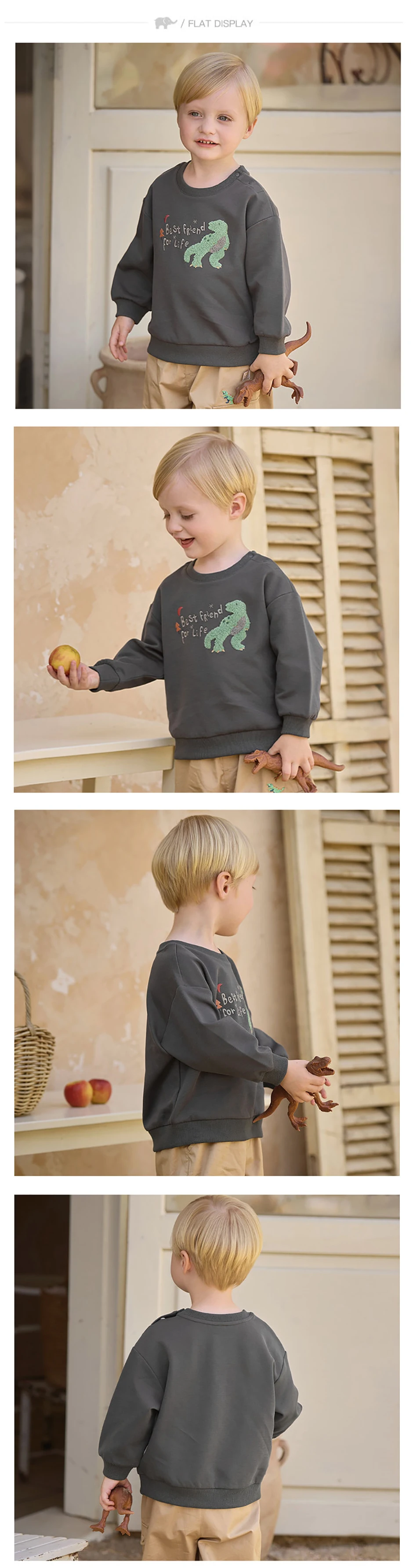 Dave Bella Boys Girls Pullover Sweatshirt Children Autumn Clothes Spring Long Sleeve Sportswear Casual Tops Outdoor DB3262725