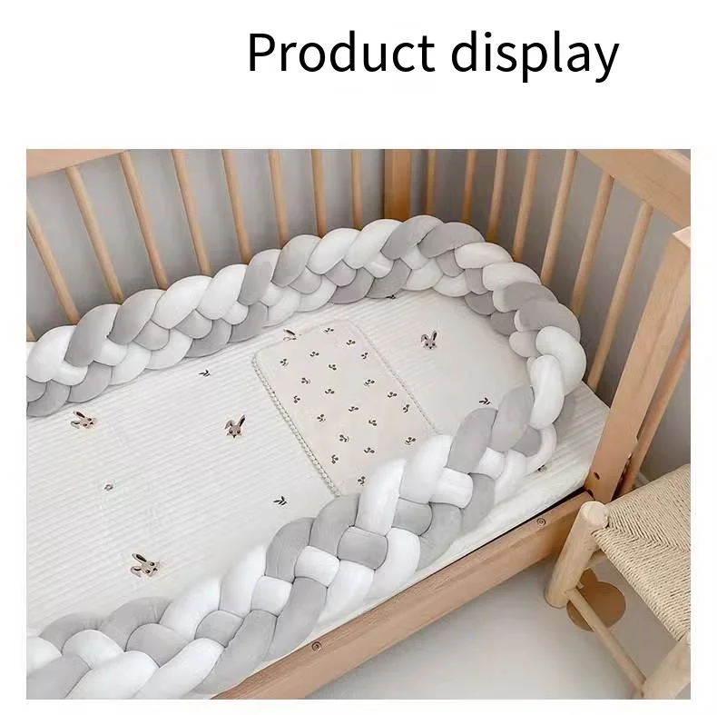 Four Share Bed Circumference for Infant Pillow Cushion Cradle Braid Crib Protector Baby Cot Guess Braid for Baby Bed 2M 2.5M 3M