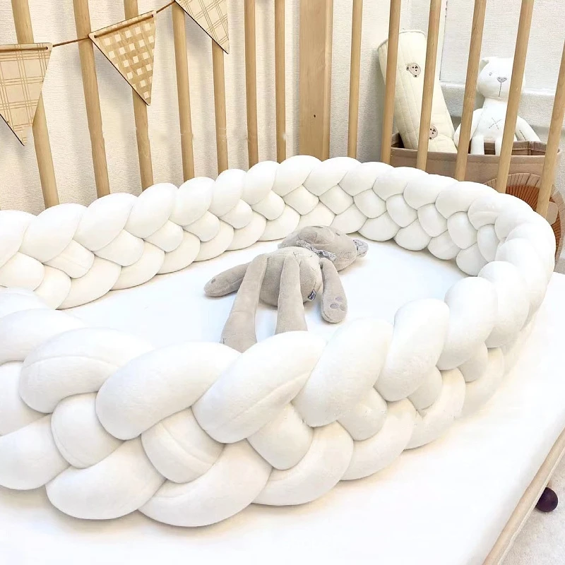 Four Share Bed Circumference for Infant Pillow Cushion Cradle Braid Crib Protector Baby Cot Guess Braid for Baby Bed 2M 2.5M 3M