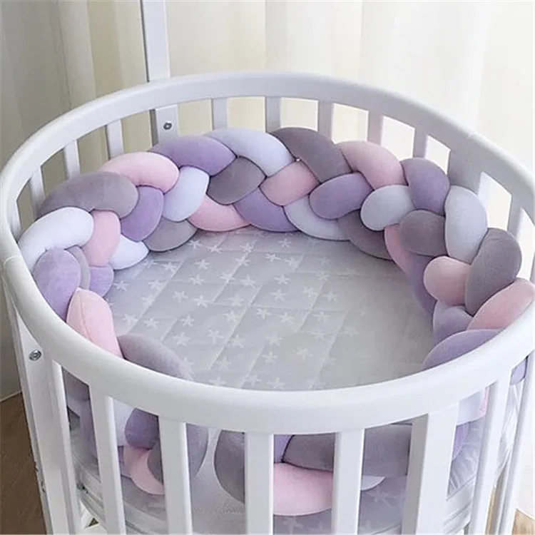 Four Share Bed Circumference for Infant Pillow Cushion Cradle Braid Crib Protector Baby Cot Guess Braid for Baby Bed 2M 2.5M 3M