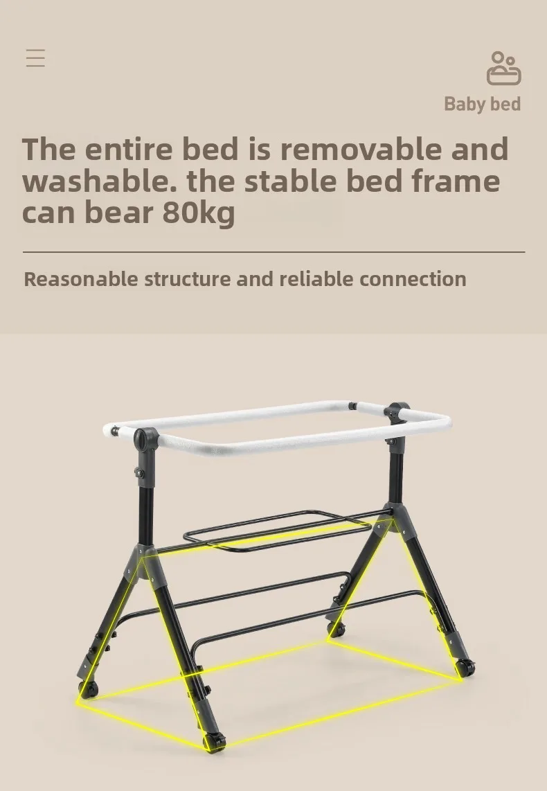 3-in-1 Baby Co-Sleeper Bassinet Bedside Crib for Co-Sleeping, with Removable Side Panel, Height Adjustable Newborn Sleeper, Breathable Mesh Infant Cot with Lockable Swivel Wheels, Anti-Reflux Tilt Cradle Mode