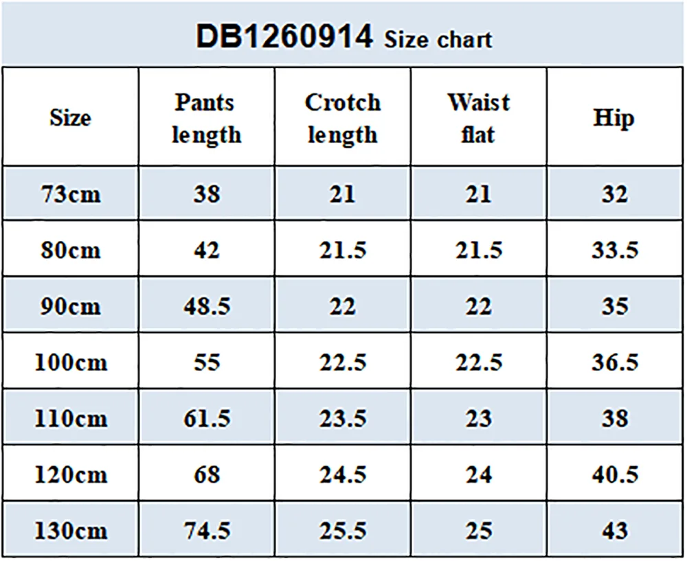 Dave Bella Children's Pants Spring Summer Girls Boys Soft Casual Trousers Cotton Cowboy Fashion Outerwear Kids Clothes DB1260914