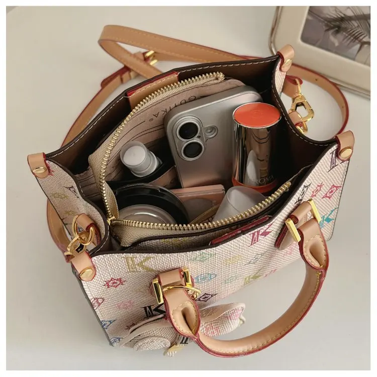 Paris Crossbody Diaper Bag Women's Luxury Leather Tote Vintage Minimalist Designer Large Capacity Elegant French Style