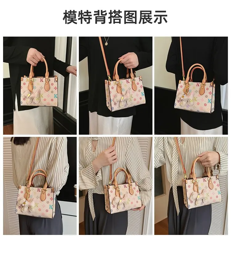 Paris Crossbody Diaper Bag Women's Luxury Leather Tote Vintage Minimalist Designer Large Capacity Elegant French Style