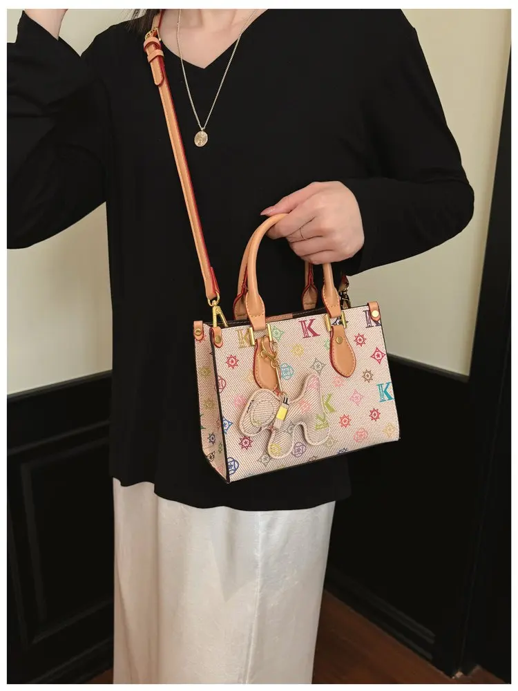 Paris Crossbody Diaper Bag Women's Luxury Leather Tote Vintage Minimalist Designer Large Capacity Elegant French Style