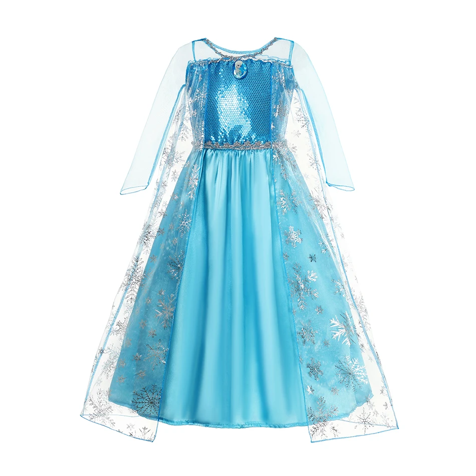 Muababy Frozen Sisters Crystal Tulle Dress for Girls Elsa & Anna Costume Holiday Birthday Carnival Pageant Outfit 2-8Y