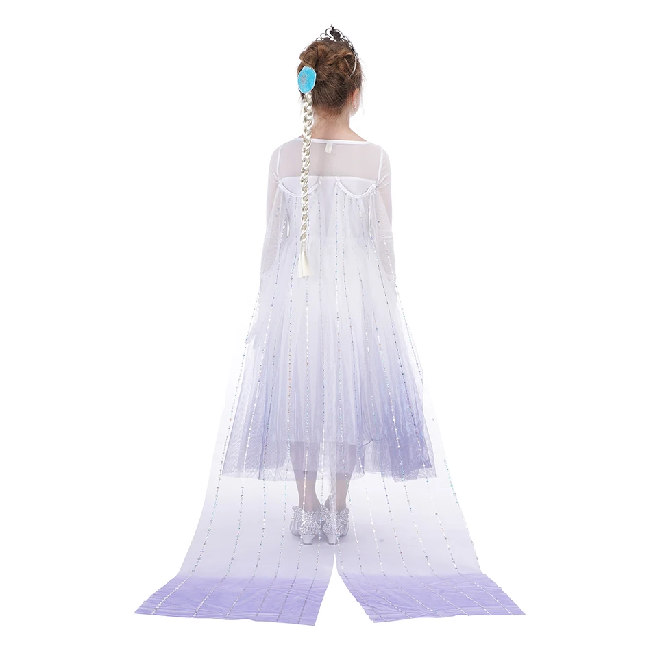 Muababy Frozen Sisters Crystal Tulle Dress for Girls Elsa & Anna Costume Holiday Birthday Carnival Pageant Outfit 2-8Y
