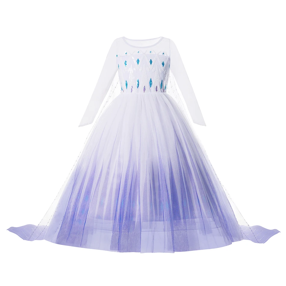 Muababy Frozen Sisters Crystal Tulle Dress for Girls Elsa & Anna Costume Holiday Birthday Carnival Pageant Outfit 2-8Y