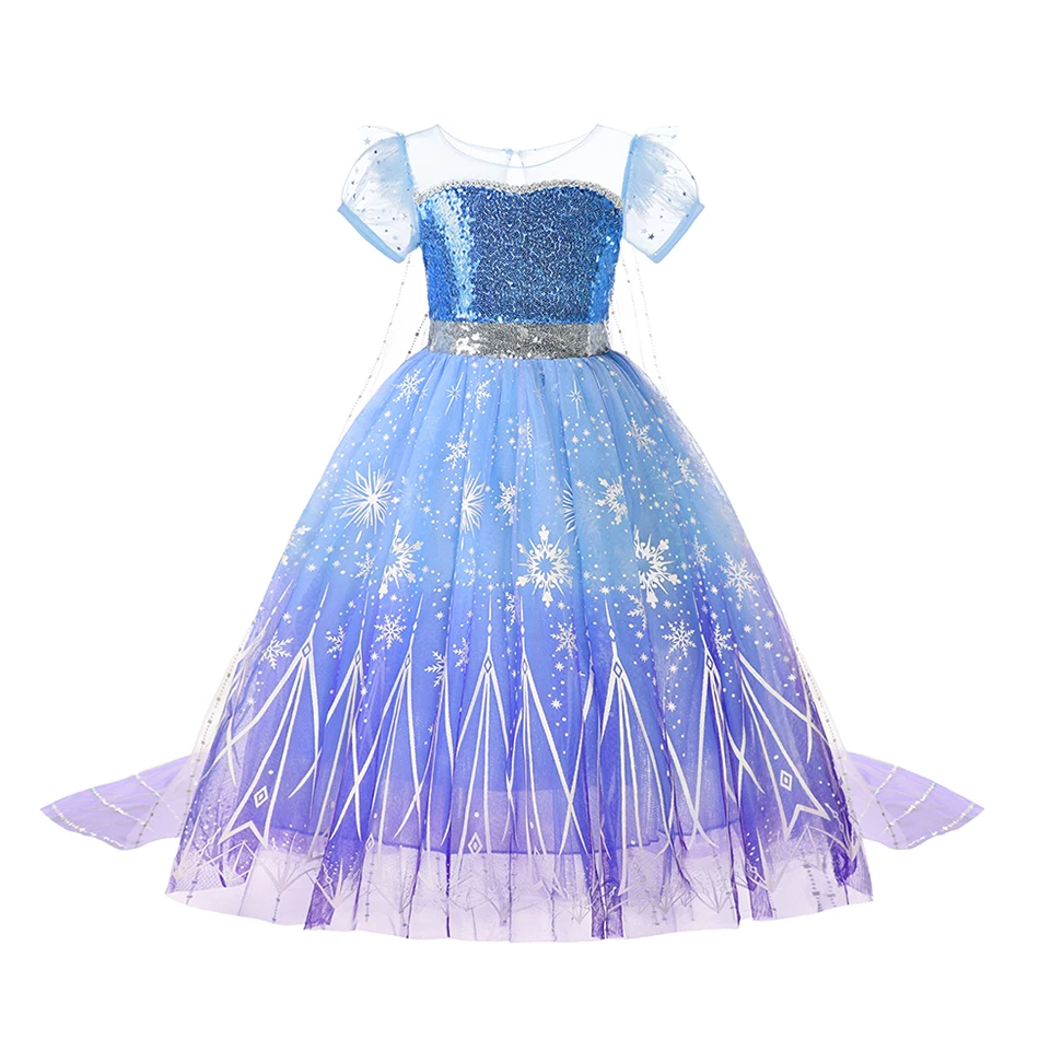 Muababy Frozen Sisters Crystal Tulle Dress for Girls Elsa & Anna Costume Holiday Birthday Carnival Pageant Outfit 2-8Y