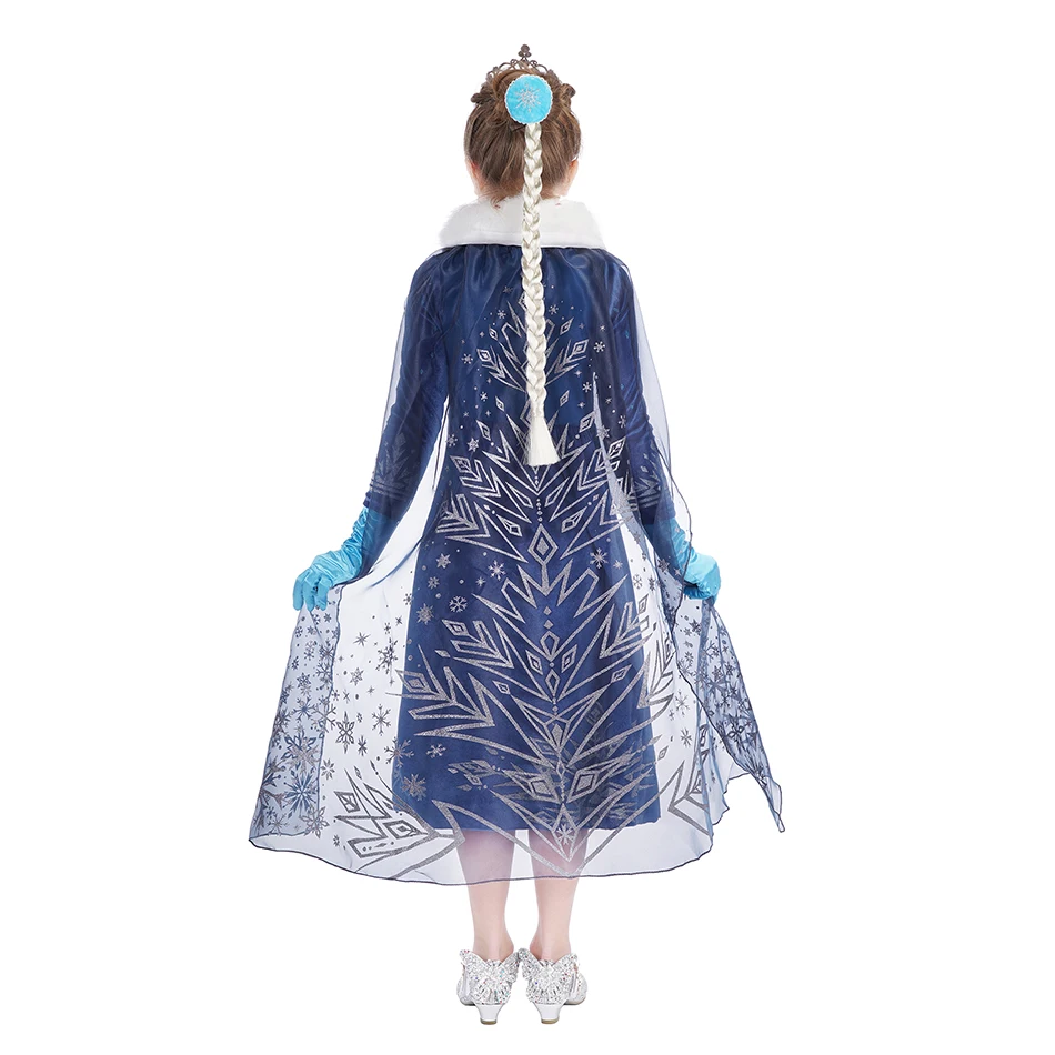 Muababy Frozen Sisters Crystal Tulle Dress for Girls Elsa & Anna Costume Holiday Birthday Carnival Pageant Outfit 2-8Y