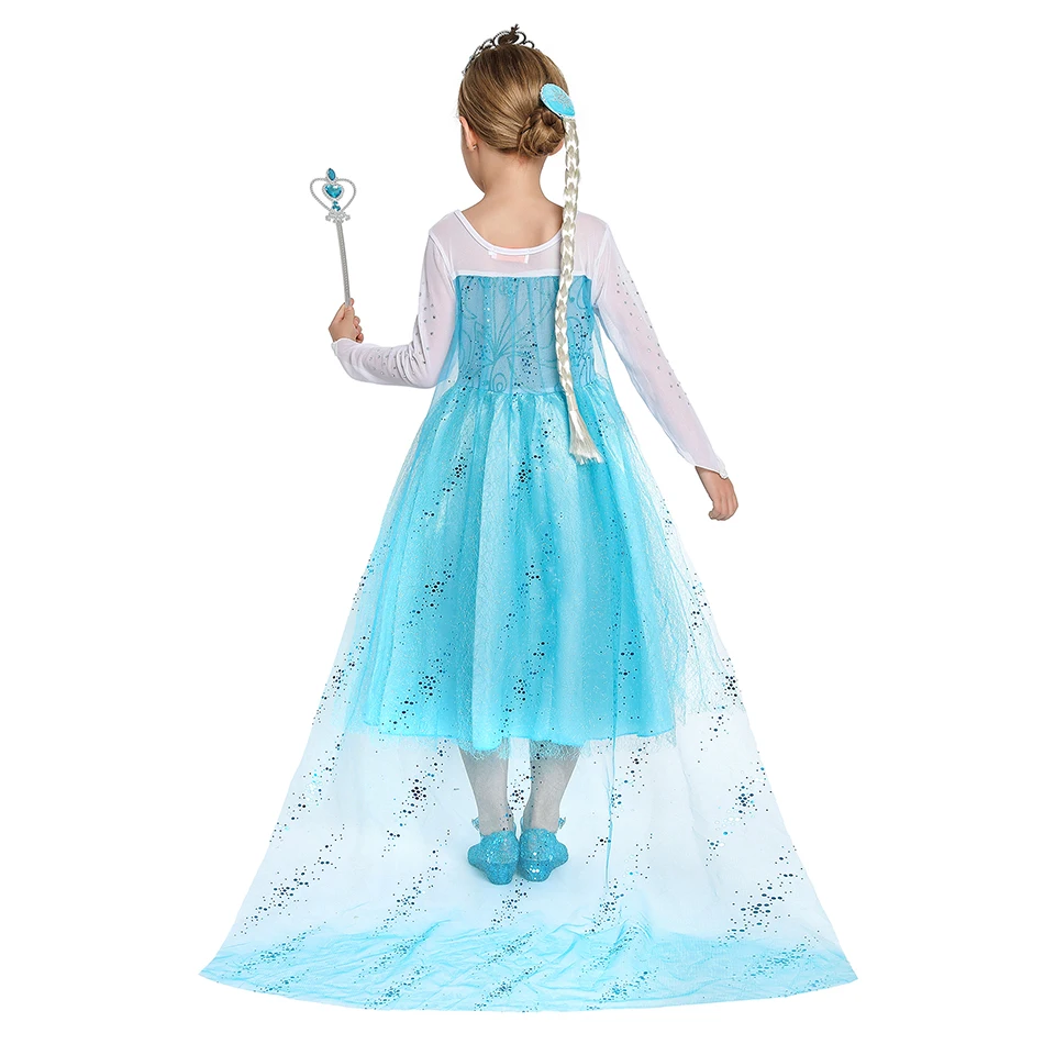 Muababy Frozen Sisters Crystal Tulle Dress for Girls Elsa & Anna Costume Holiday Birthday Carnival Pageant Outfit 2-8Y