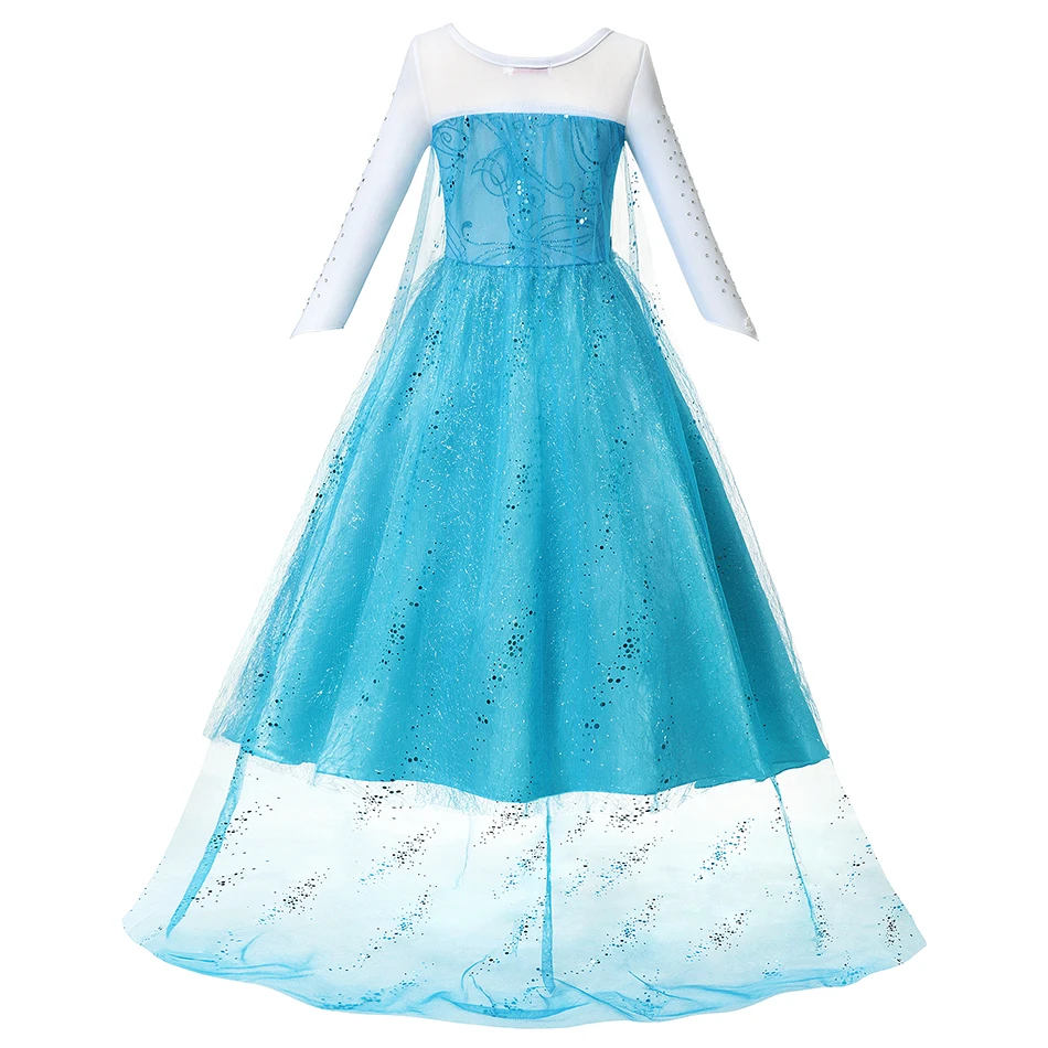 Muababy Frozen Sisters Crystal Tulle Dress for Girls Elsa & Anna Costume Holiday Birthday Carnival Pageant Outfit 2-8Y