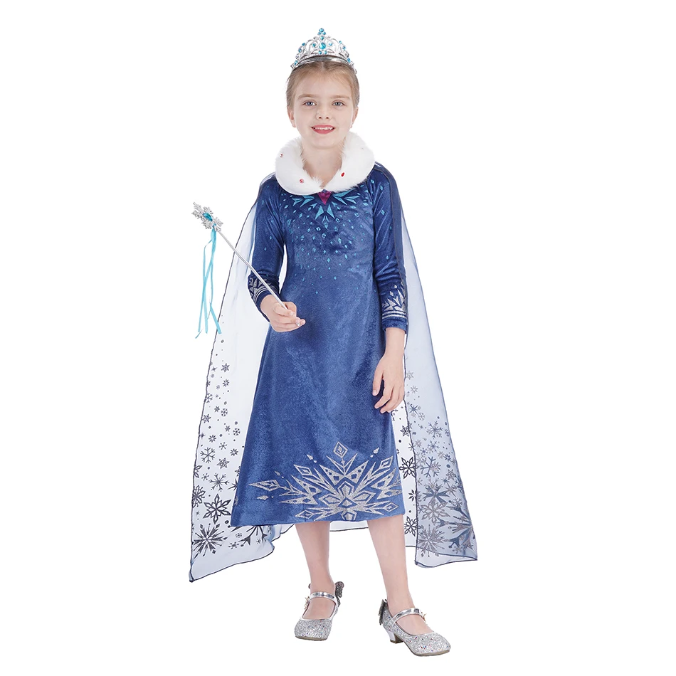 Muababy Frozen Sisters Crystal Tulle Dress for Girls Elsa & Anna Costume Holiday Birthday Carnival Pageant Outfit 2-8Y