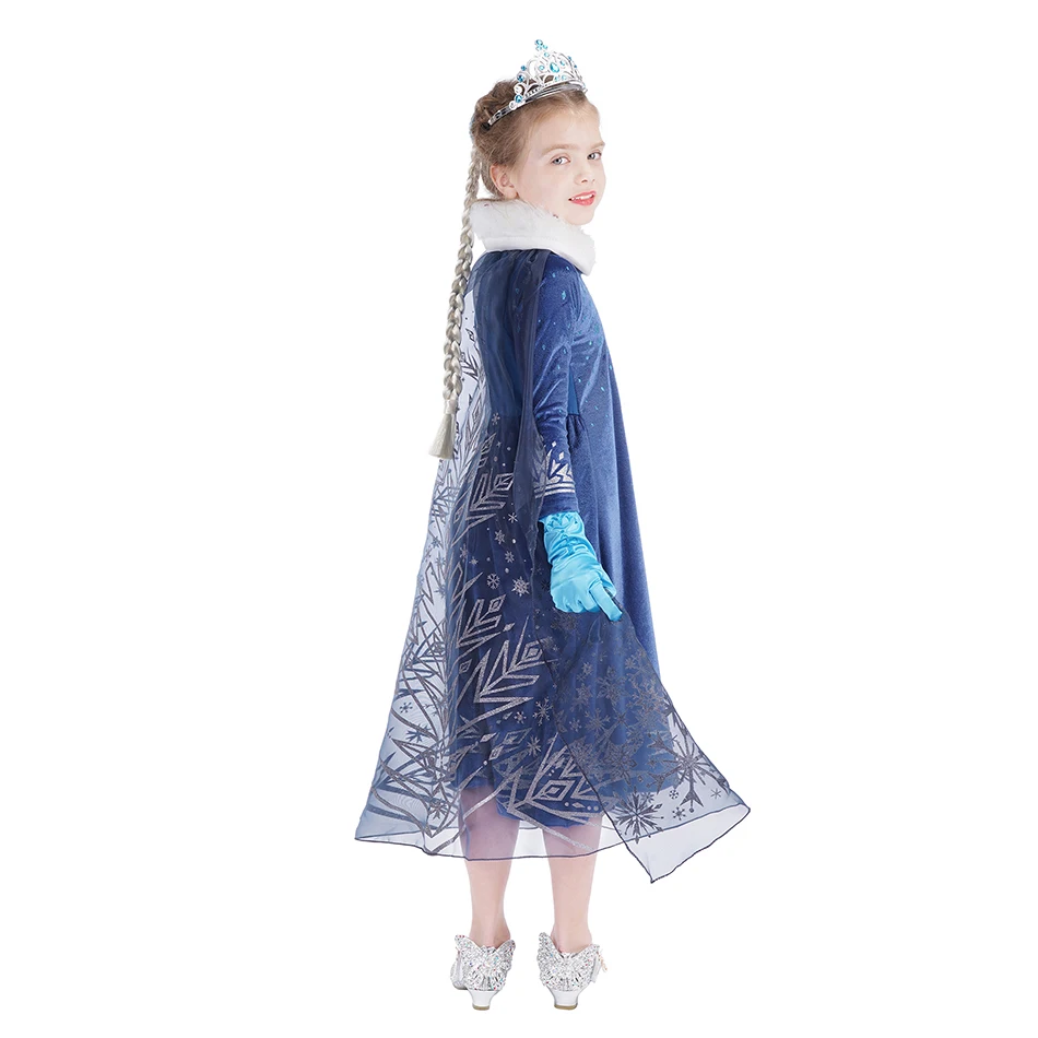Muababy Frozen Sisters Crystal Tulle Dress for Girls Elsa & Anna Costume Holiday Birthday Carnival Pageant Outfit 2-8Y