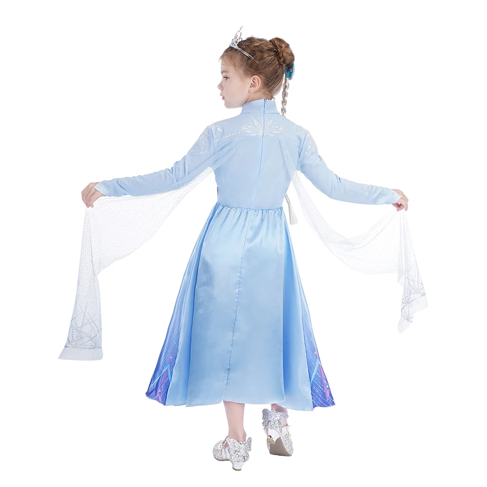 Muababy Frozen Sisters Crystal Tulle Dress for Girls Elsa & Anna Costume Holiday Birthday Carnival Pageant Outfit 2-8Y