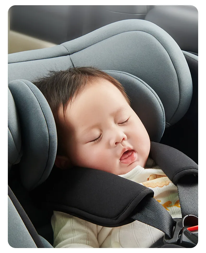 Baby Car Seat 40-150cm 360° Rotating ISOFIX Child Safety Seat with 5-Point Harness Top Tether Alarm Adjustable Headrest 4 Recline Positions Side Impact Protection Rear & Forward Facing for Infant Toddler Kids 0-12 Years
