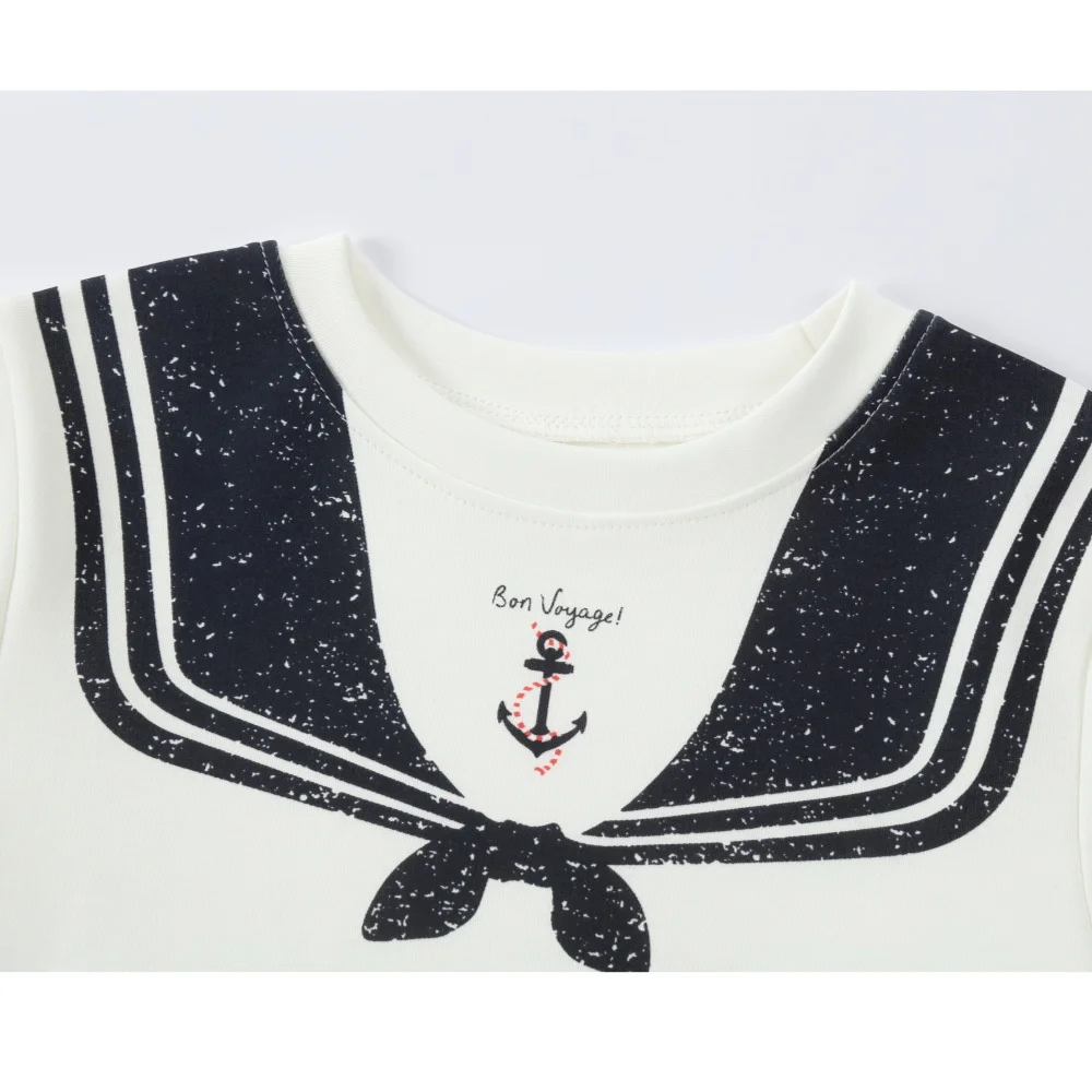 AP SS26 Nautical jersey cotton collection summer boys girls fashion casual clothing dress set shirt
