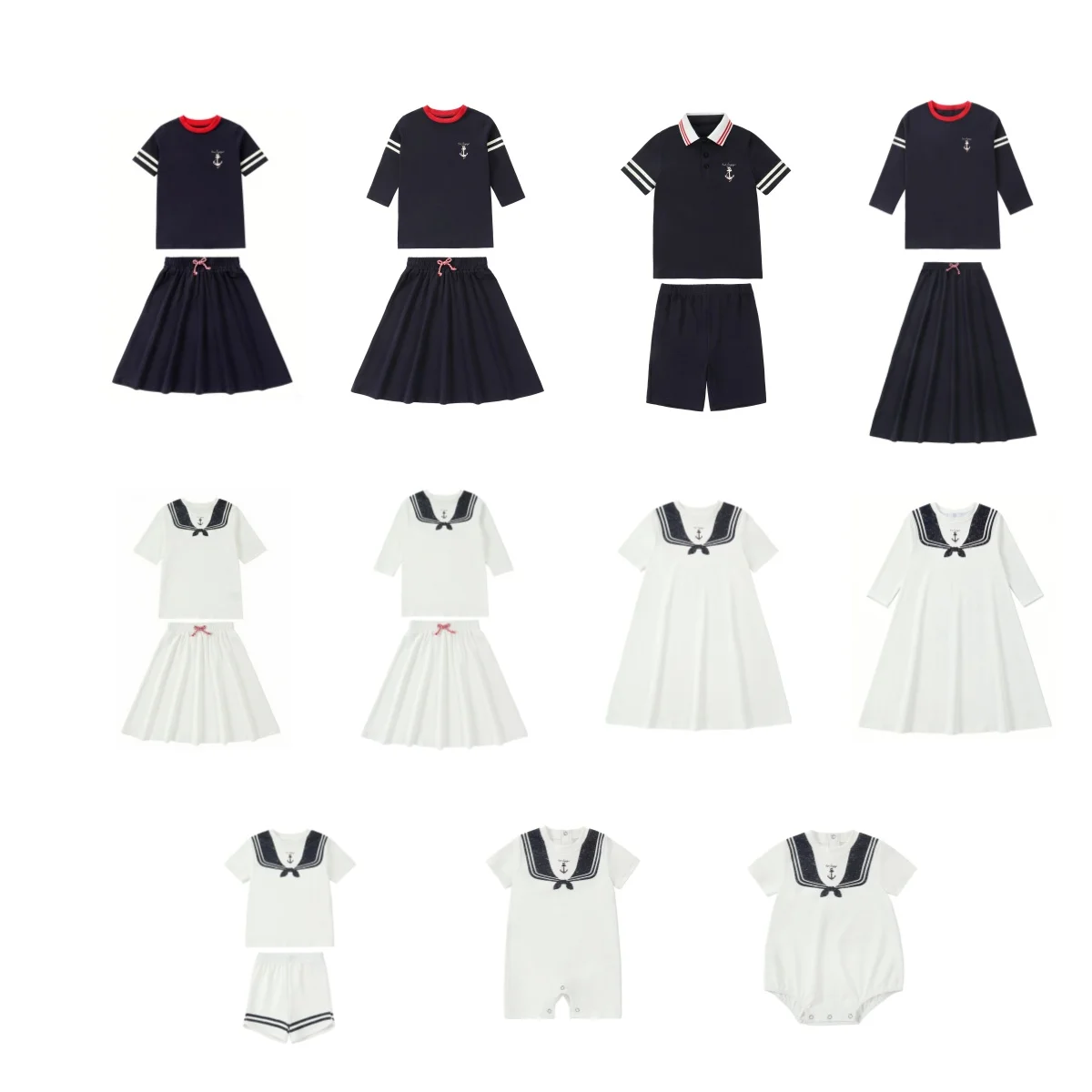 AP SS26 Nautical jersey cotton collection summer boys girls fashion casual clothing dress set shirt