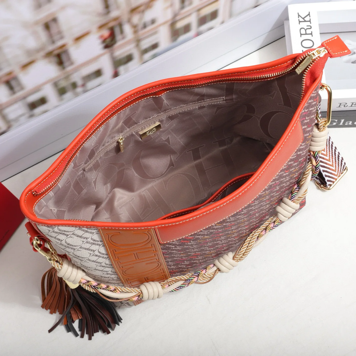 Fashion zipper women's shoulder bag, large capacity women's chain strap crossbody bag, casual travel handbag