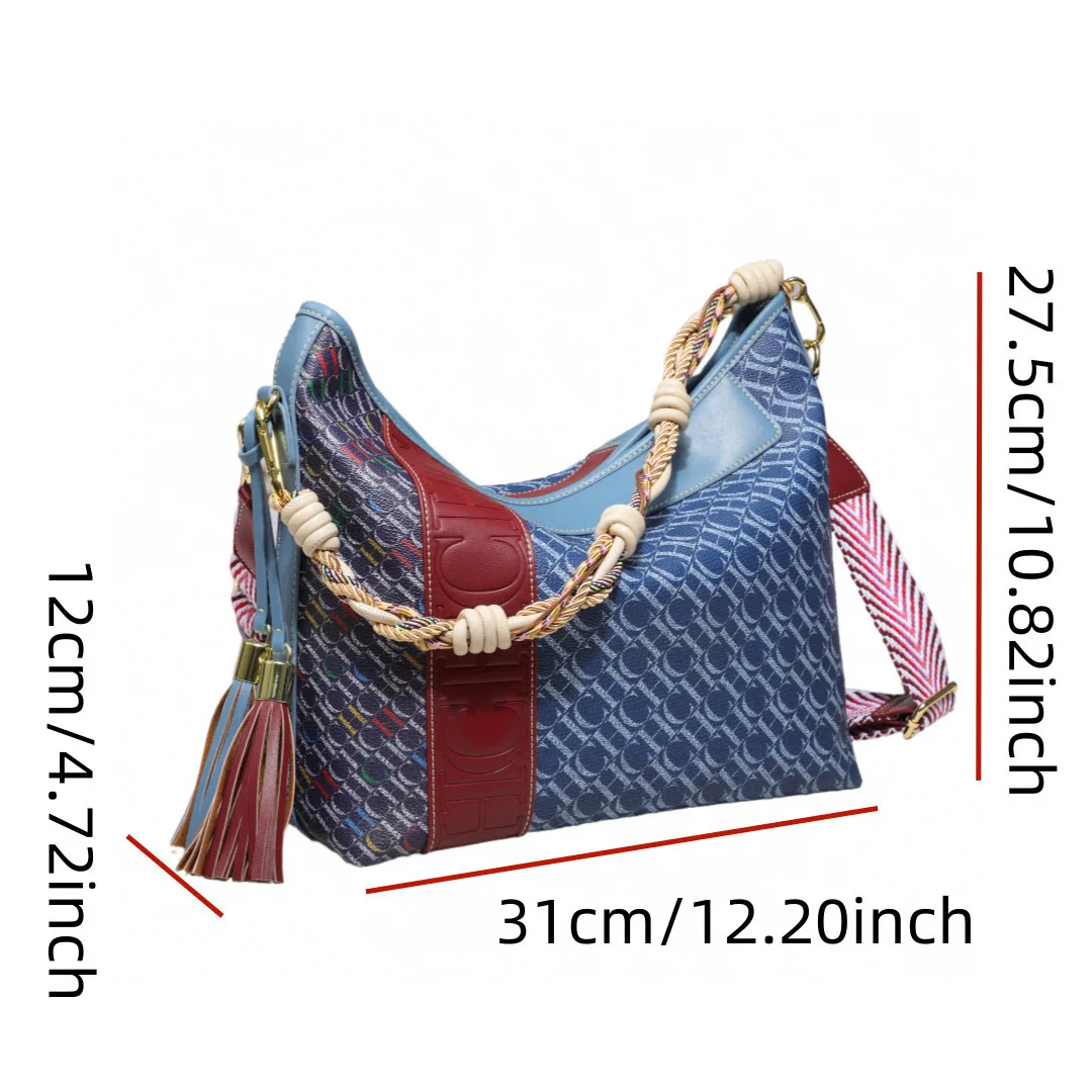 Fashion zipper women's shoulder bag, large capacity women's chain strap crossbody bag, casual travel handbag