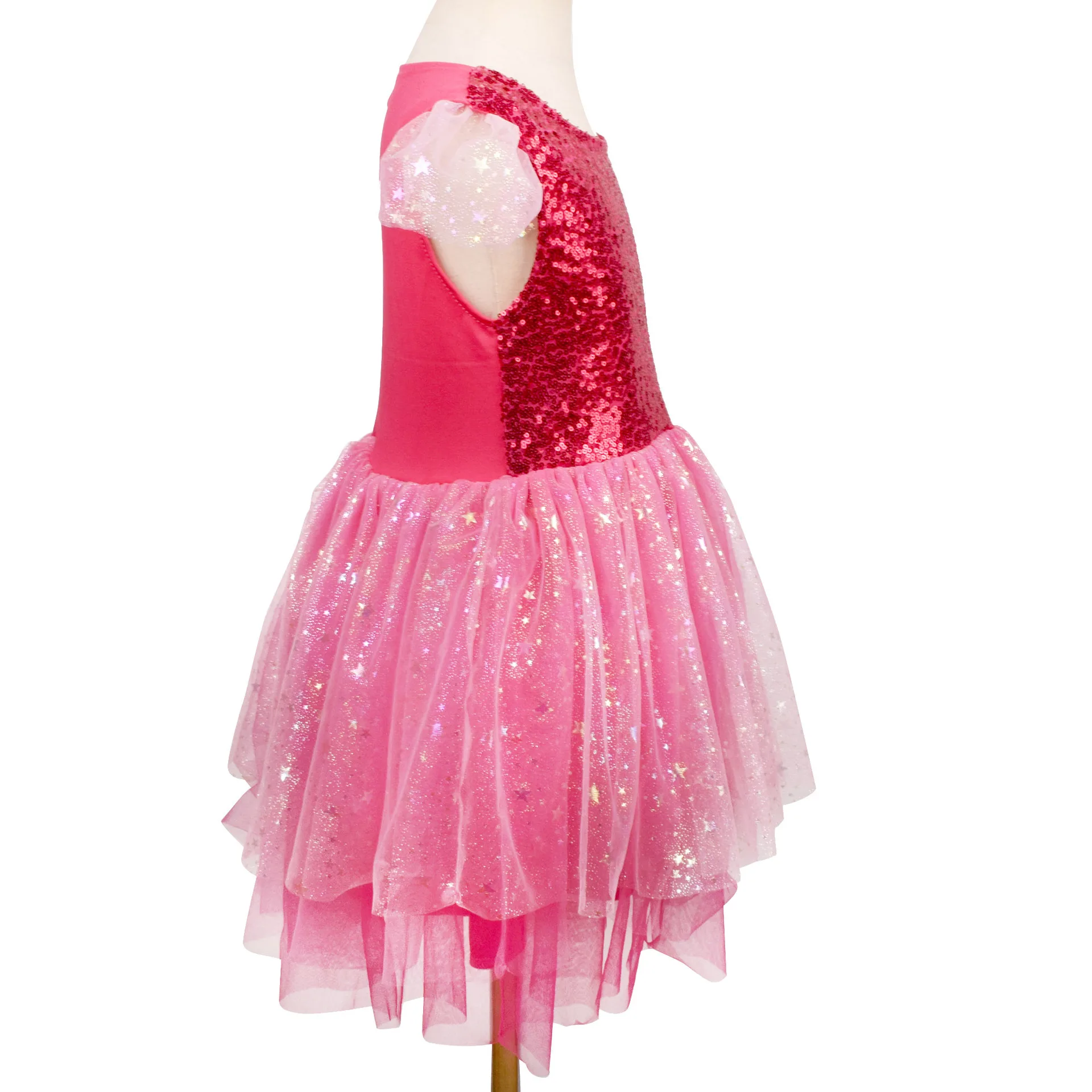 Glitter Mesh Doll Character Layered Tutu Dress Toddler Sweet Princess Outfit Ideal for School Holiday Birthday Celebration Wear