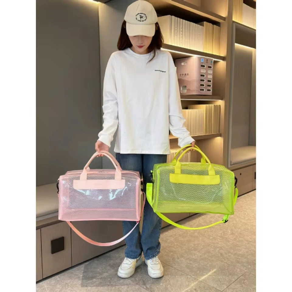 Y2k Big Large Transparent Pvc Korean Designer Underarm Bag New2026summer Jelly Women Handbags Candy Color Shoulder Tote Bags