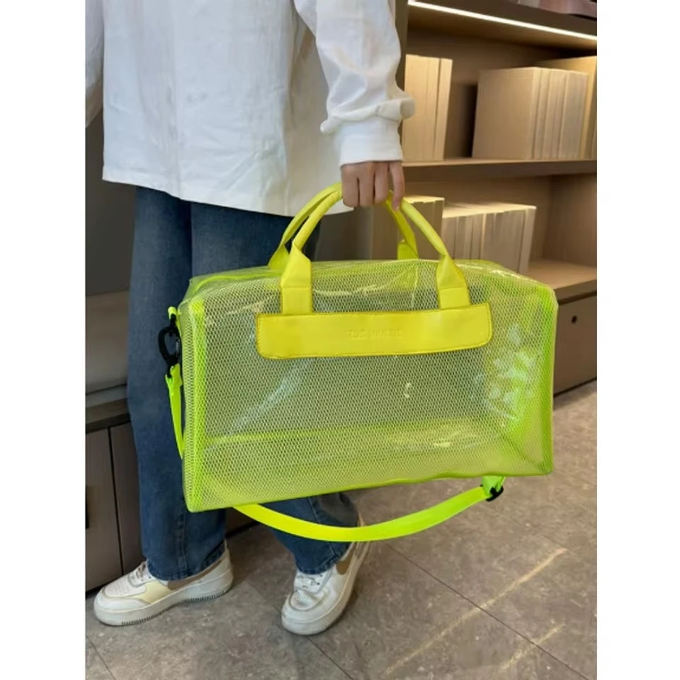 Y2k Big Large Transparent Pvc Korean Designer Underarm Bag New2026summer Jelly Women Handbags Candy Color Shoulder Tote Bags