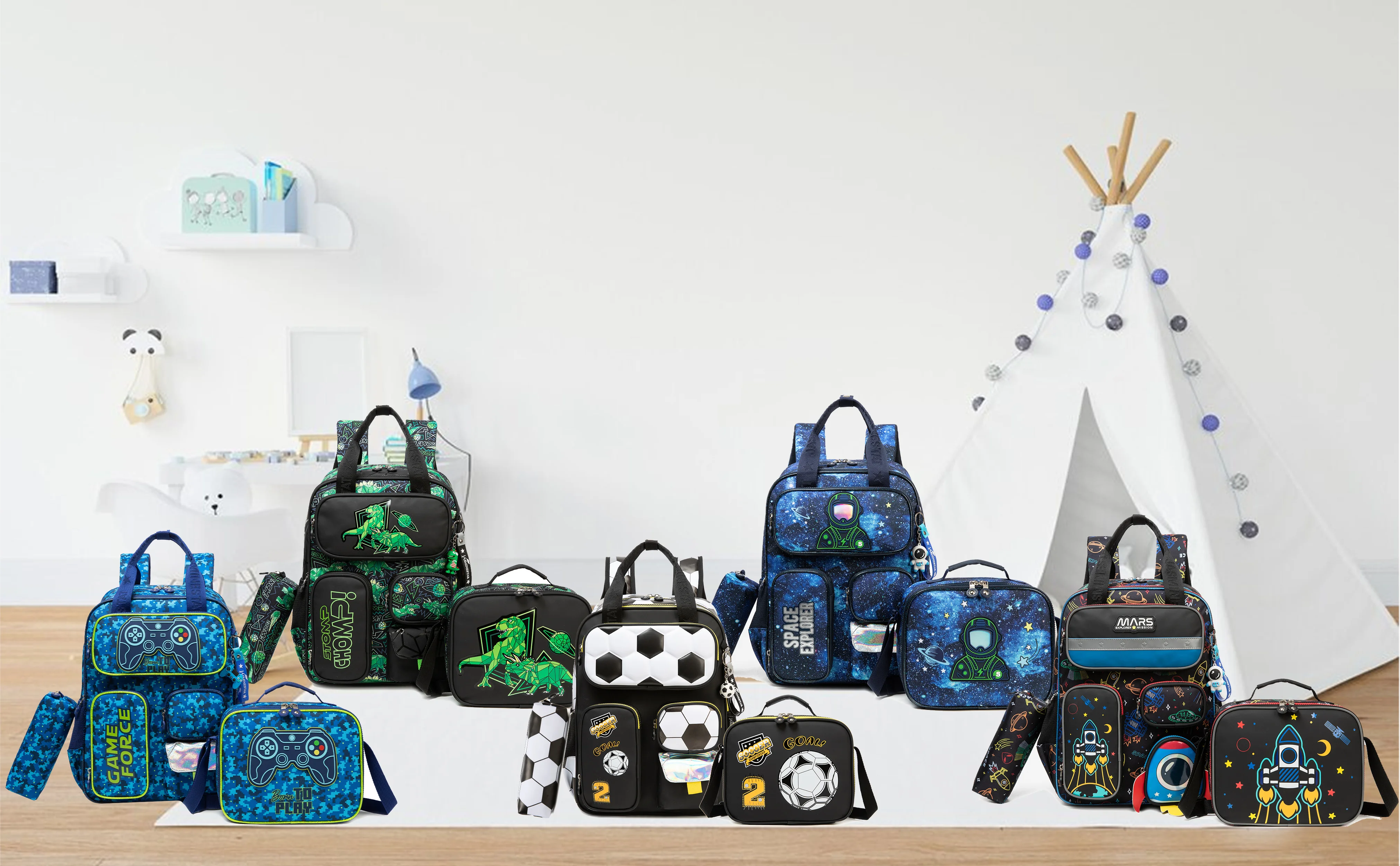 Kids School Backpacks for Boys Backpack with Lunch Bag for Elmentary Students Kids Travel Bookbag for Boys Age 6-12