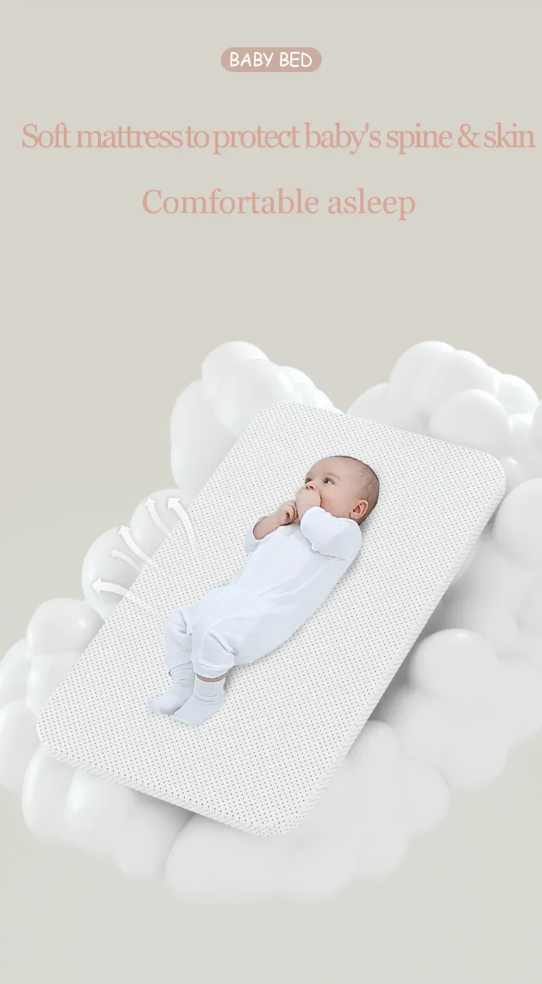 Electric Baby Bassinet Automatic Five Speed Swing with Remote Control Music and Three Level Height Adjustment Baby Rocking Bed Bedside Sleeper for Newborn Infant Nursery Night Care Daily Soothing Storage Basket Mosquito Net
