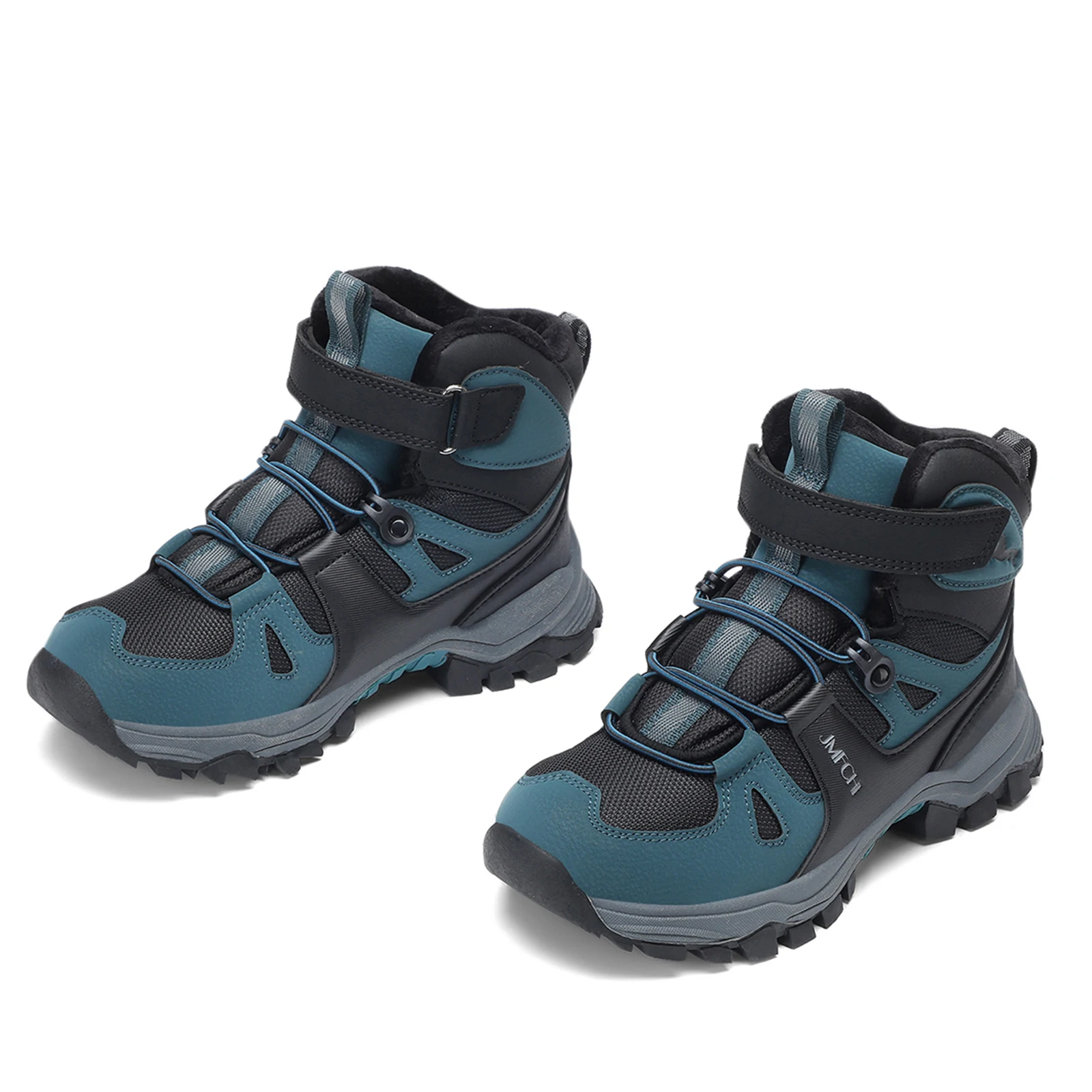 JMFCHI Kids Snow Boots Waterproof Winter Hiking Boots Warm Fur Lined Slip Resistant Outdoor Boots for Boys And Girls