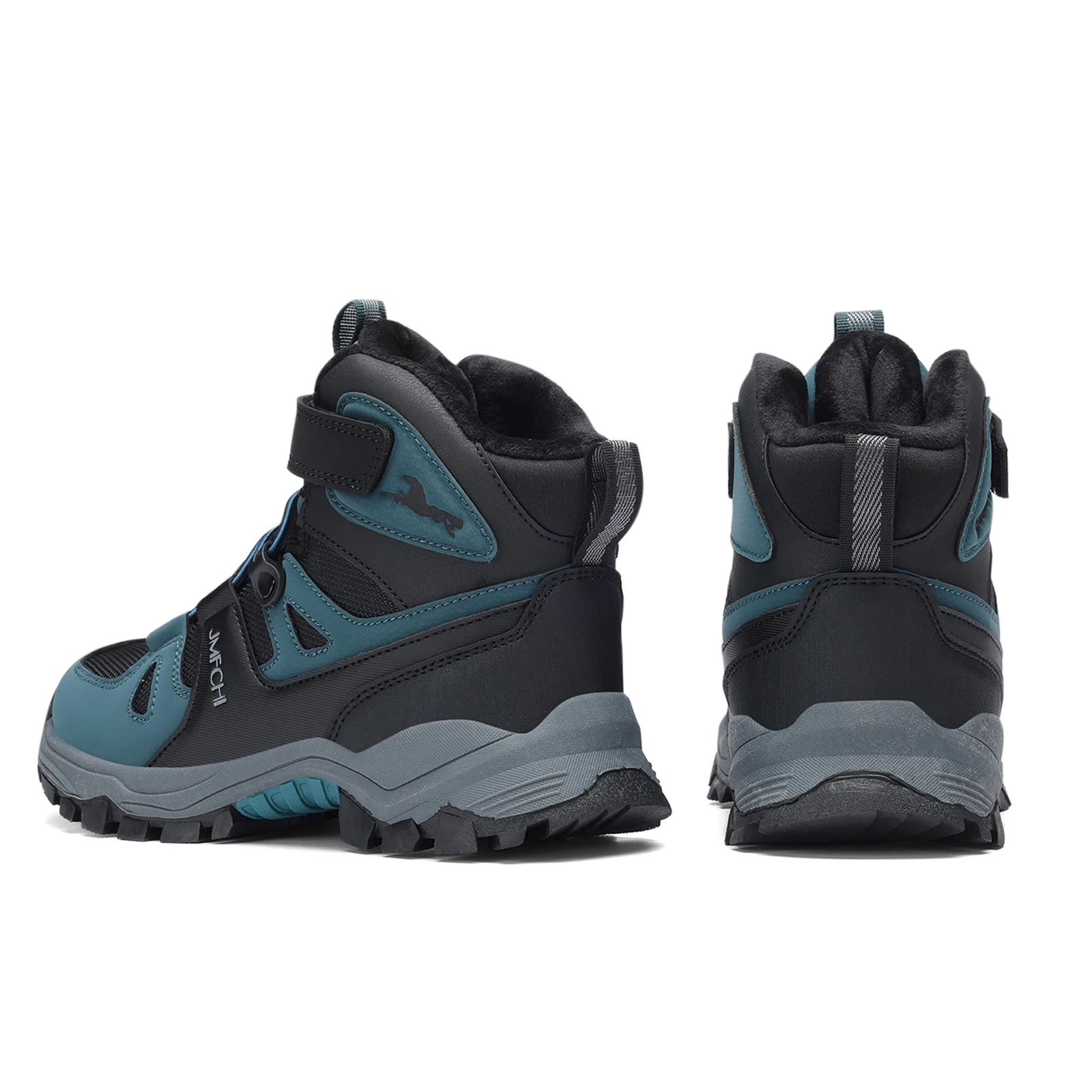 JMFCHI Kids Snow Boots Waterproof Winter Hiking Boots Warm Fur Lined Slip Resistant Outdoor Boots for Boys And Girls