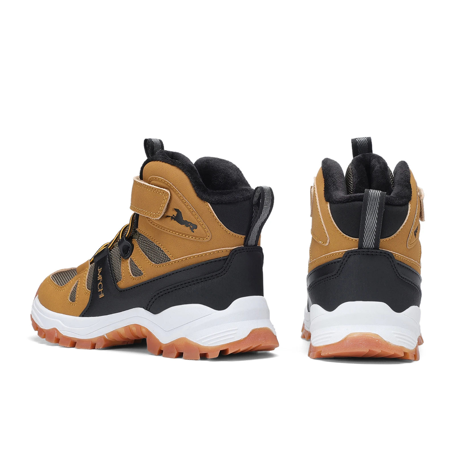 JMFCHI Kids Snow Boots Waterproof Winter Hiking Boots Warm Fur Lined Slip Resistant Outdoor Boots for Boys And Girls