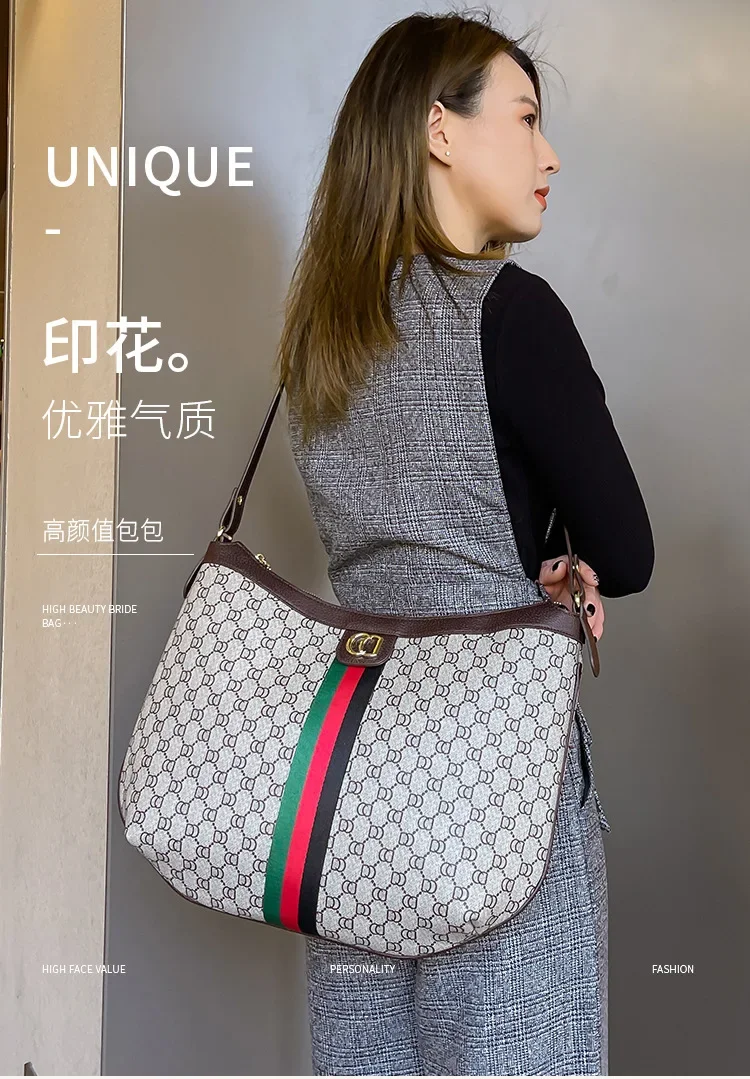 High quality design women's handbag, modern trend women's zipper shoulder bag, elegant and exquisite style women's bag