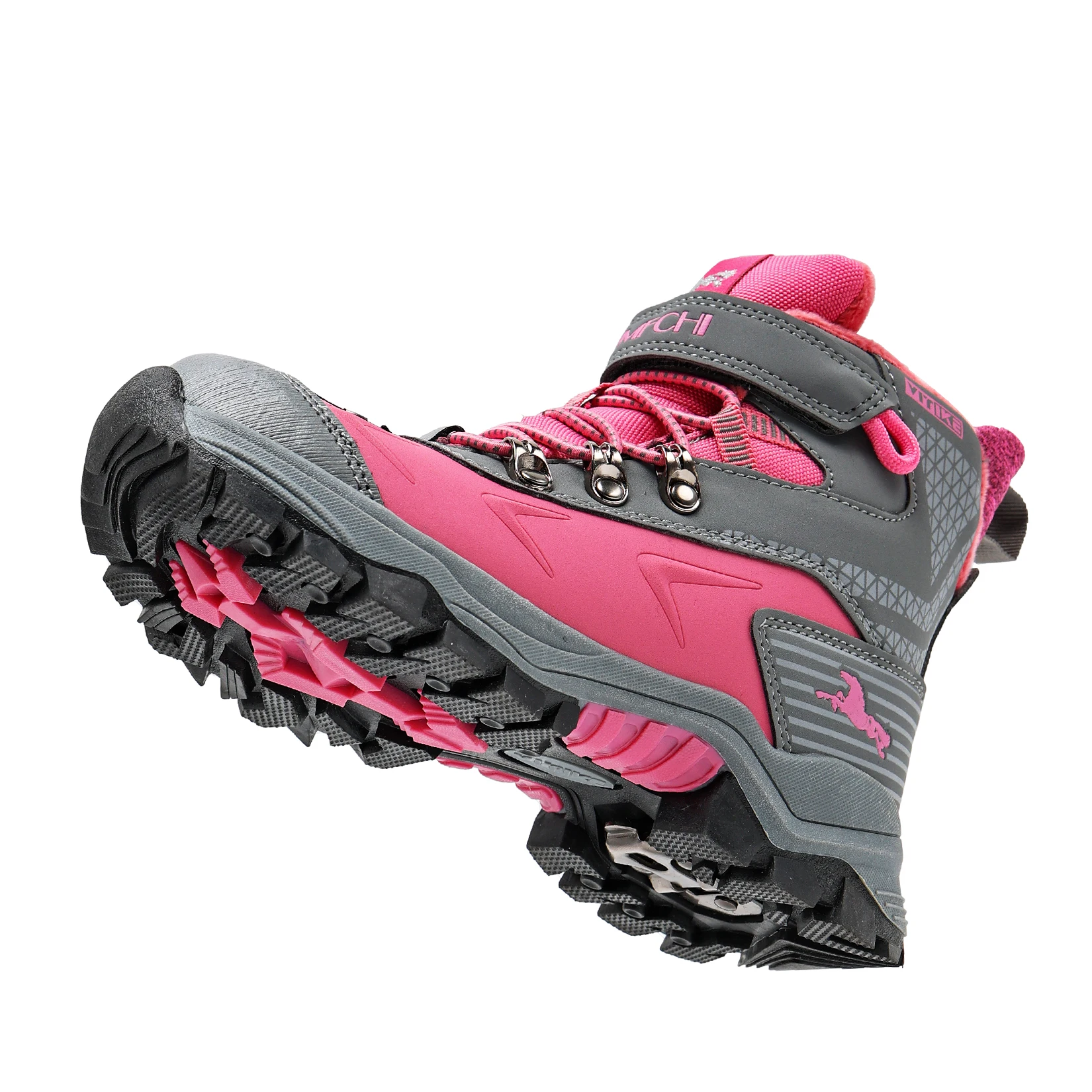 Kids Hiking Boots Outdoor Walking Climbing Sneaker Comfortable Snow Shoes Antiskid Steel Buckle Sole for Boys And Girls
