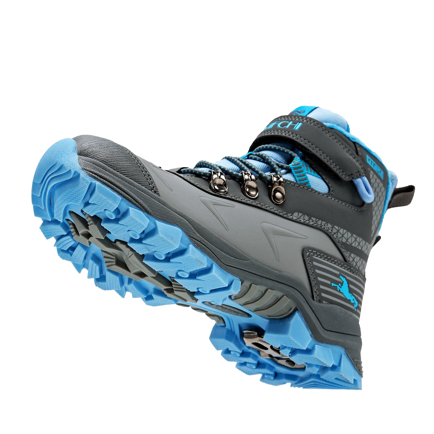Kids Hiking Boots Outdoor Walking Climbing Sneaker Comfortable Snow Shoes Antiskid Steel Buckle Sole for Boys And Girls