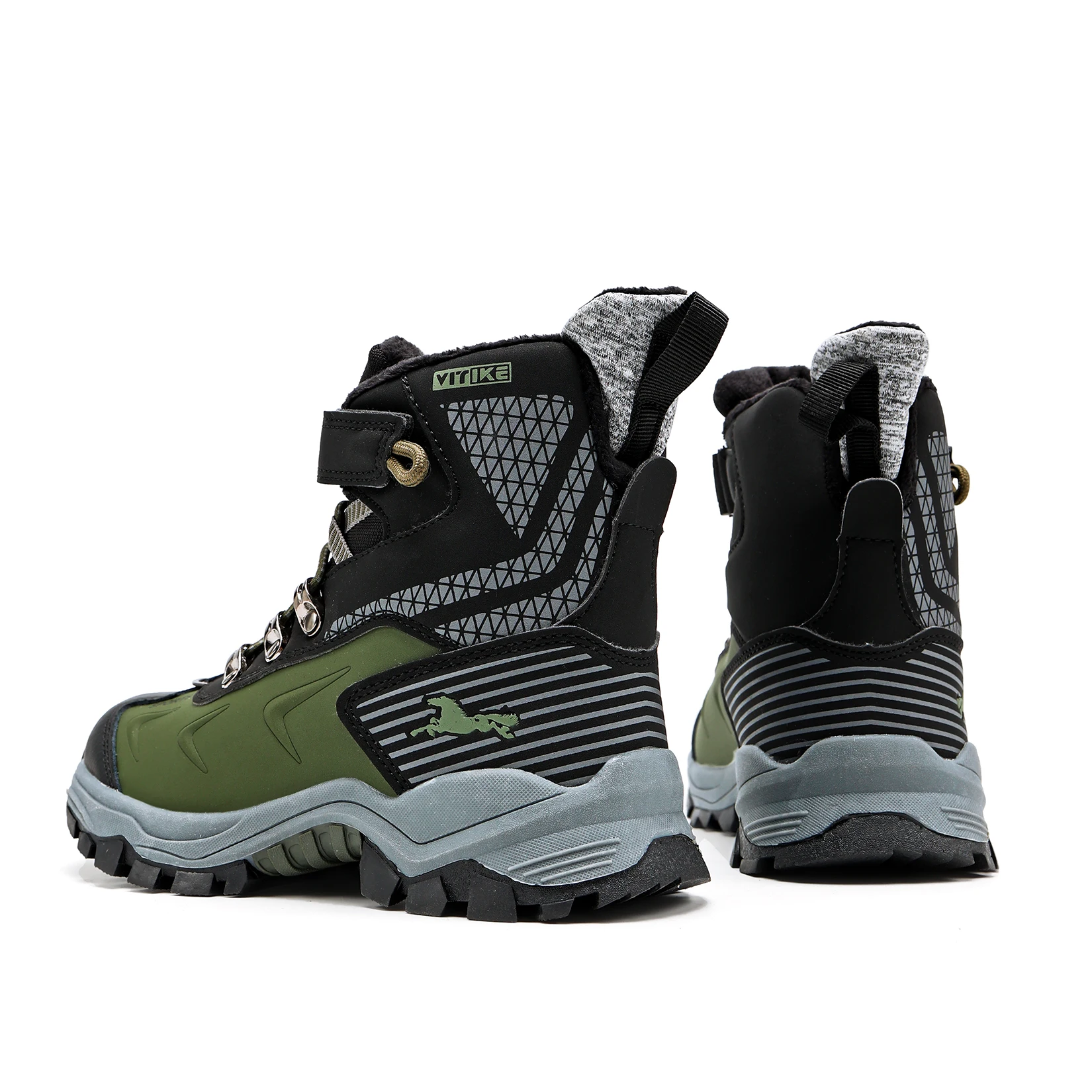 Kids Hiking Boots Outdoor Walking Climbing Sneaker Comfortable Snow Shoes Antiskid Steel Buckle Sole for Boys And Girls